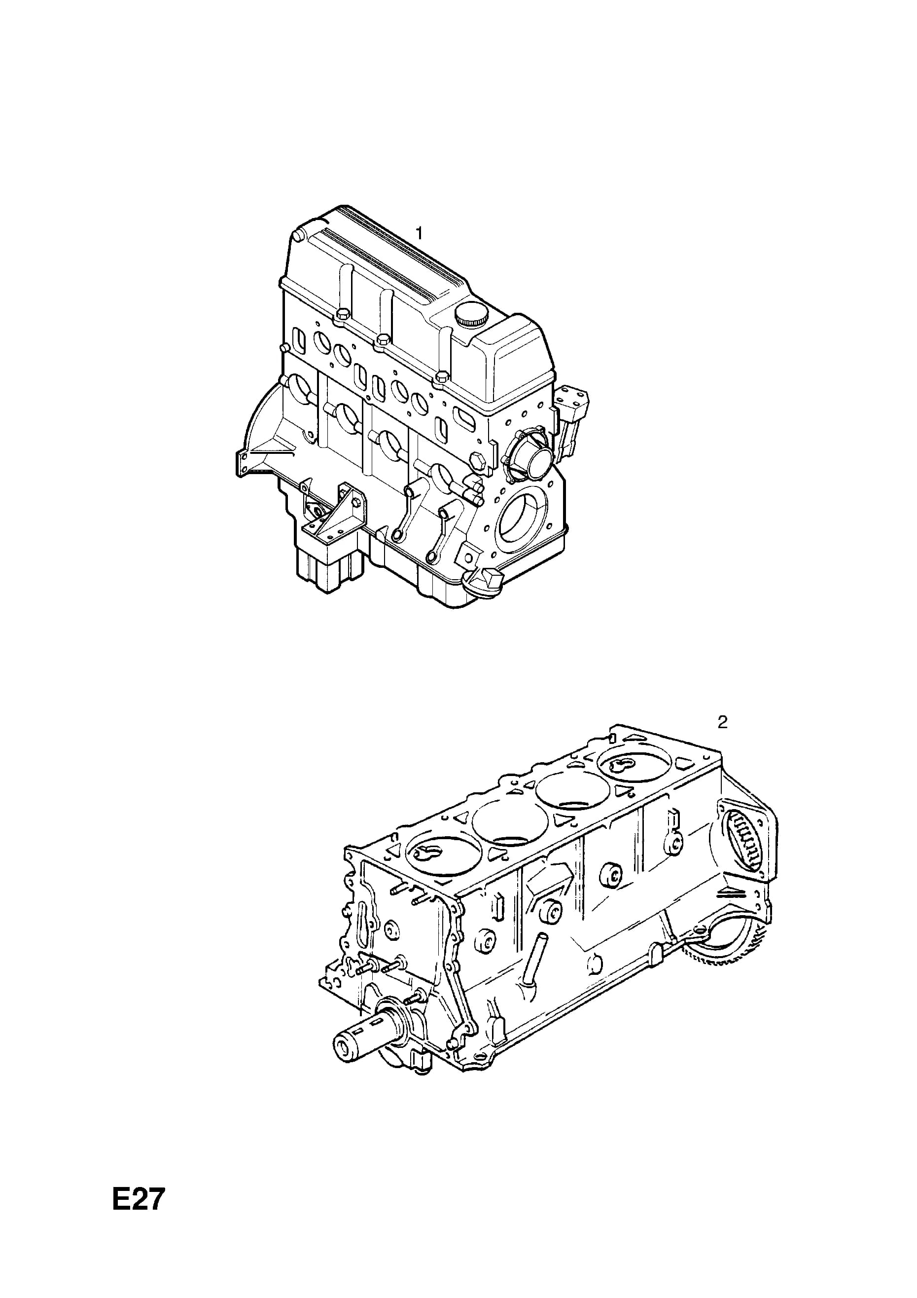 ENGINE,ASSY.,COMPLETE (LESS ALTERNATOR) (NLS.- NO REPLACEMENT PART) (EXCHANGE PART R1000074 VAUXHALL)Примечание:EXC.AIR CONDITIONING — Opel  FRONTERA-A ( 1992 -  1998) — E ENGINE AND CLUTCH › 5 23TD DIESEL ENGINE