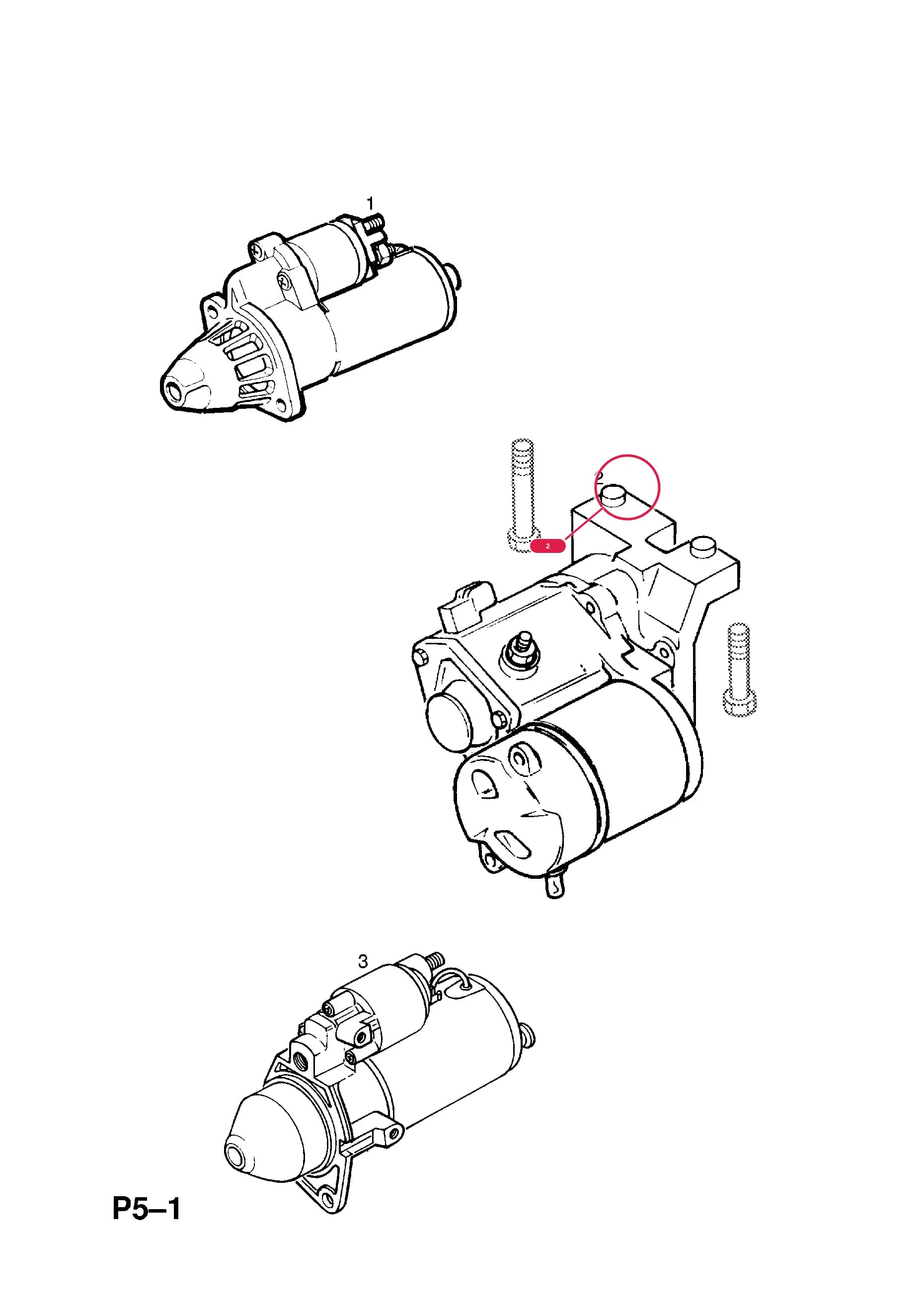 STARTER,ASSY.,EXCHANGE (EXCEPT VAUXHALL) (CORE RETURN NO. 95 12 775) — Opel  FRONTERA-B ( 1999 -  2004) — P ELECTRICAL › 1 ENGINE AND COOLING