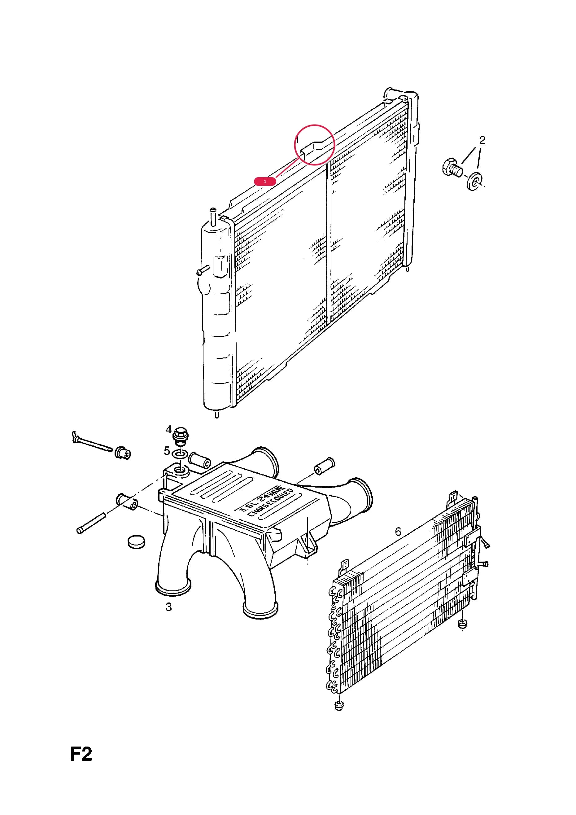 RADIATOR,ASSY. — Opel  OMEGA-A ( 1987 -  1993) — F COOLING › 37.RADIATOR AND THERMOSTAT SWITCH (CONTD.)