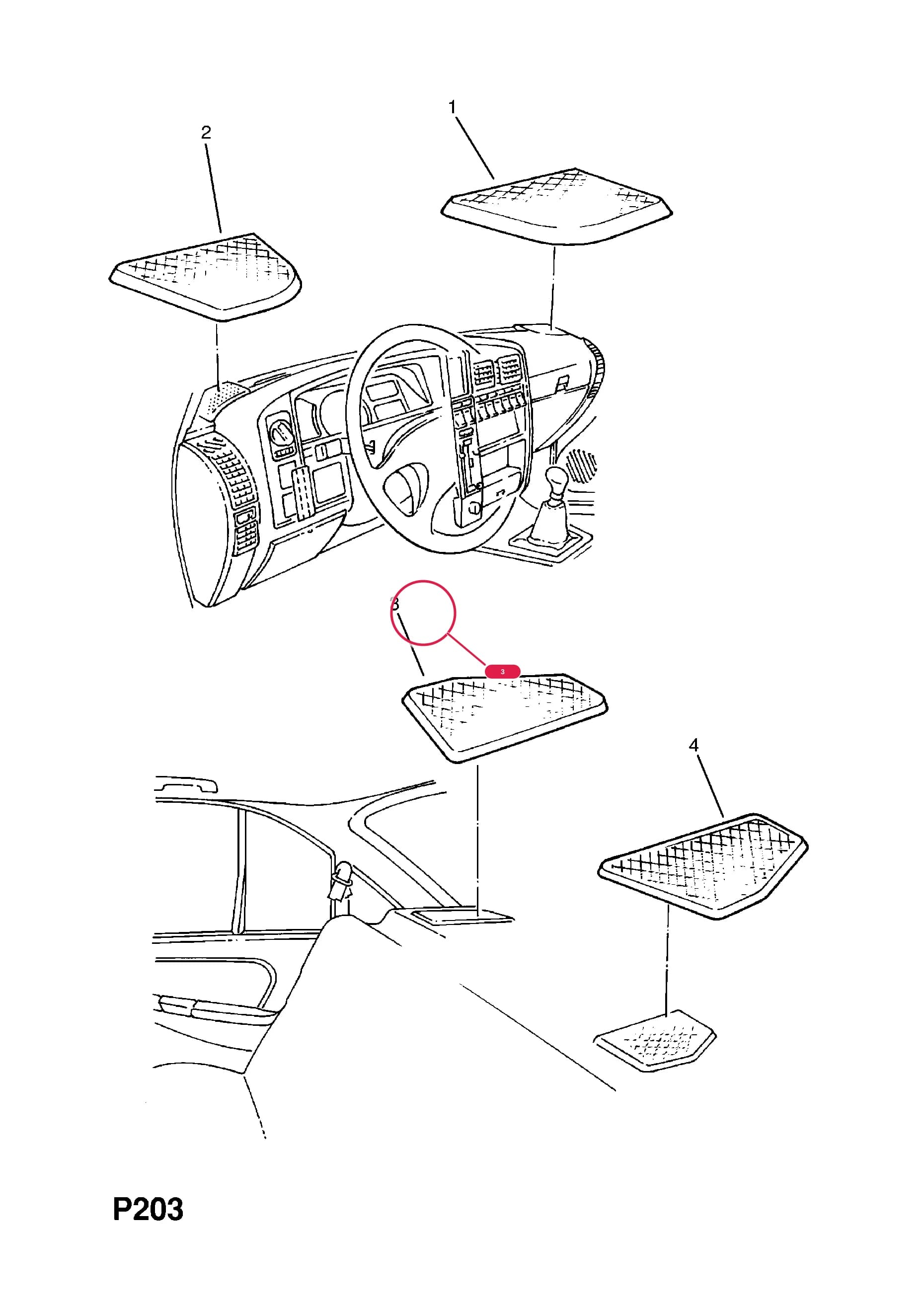 MOULDING,REAR,RH,DARK BEIGEПримечание:EXCEPT BACK WINDOW SUN BLIND — Opel  OMEGA-A ( 1987 -  1993) — P ELECTRICAL › 13 BODY