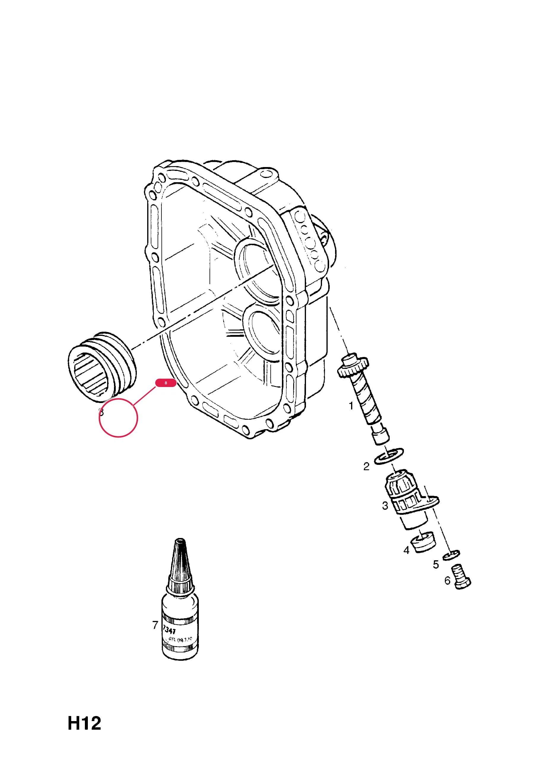GEAR,SPEEDOMETER DRIVING,7 TEETH (NLS.- NO REPLACEMENT PART) — Opel  SENATOR-B ( 1988 -  1994) — H TRANSMISSION › 1 MANUAL TRANSMISSION