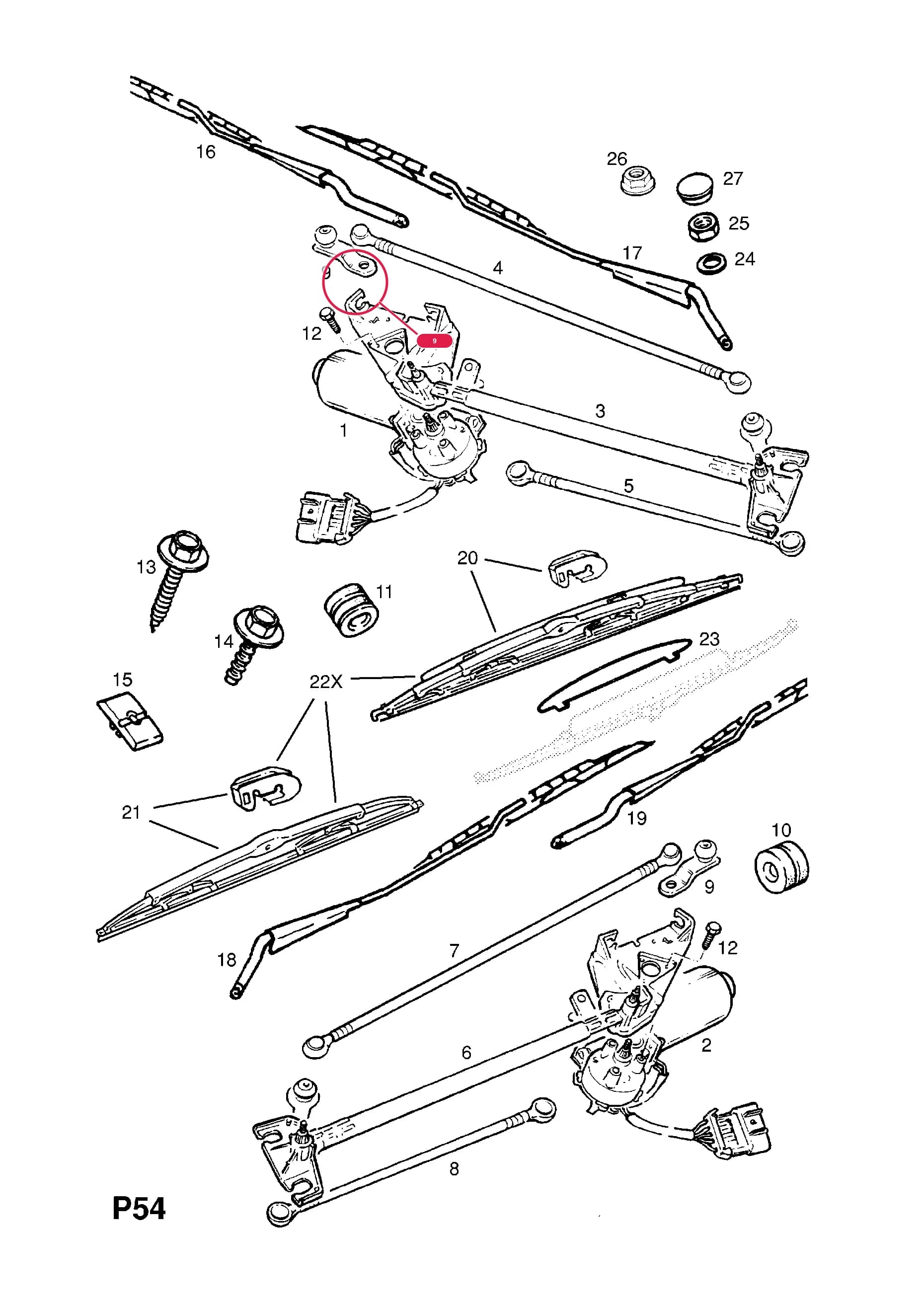 HANDLE,CRANK — Opel  OMEGA-B ( 1994 -  2003) — P ELECTRICAL › 12 BODY