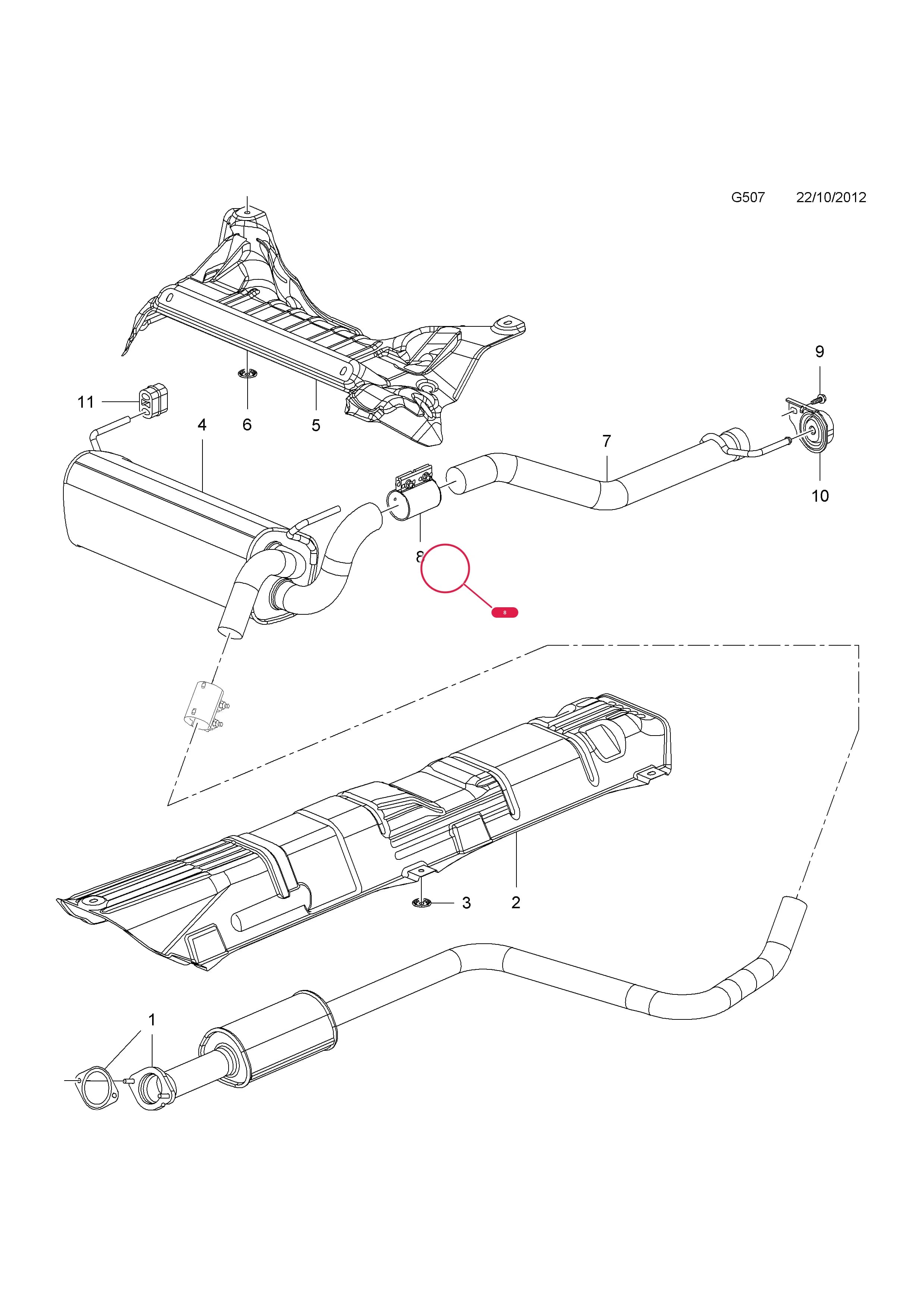CLAMP,EXHAUST,50MM — Opel  CASCADA ( 2013 - ) — G FUEL AND EXHAUST › 1 A14NEL[LUJ],A14NET[LUJ],B14NEL[LUJ],B14NET[LUJ] PETROL ENGINES