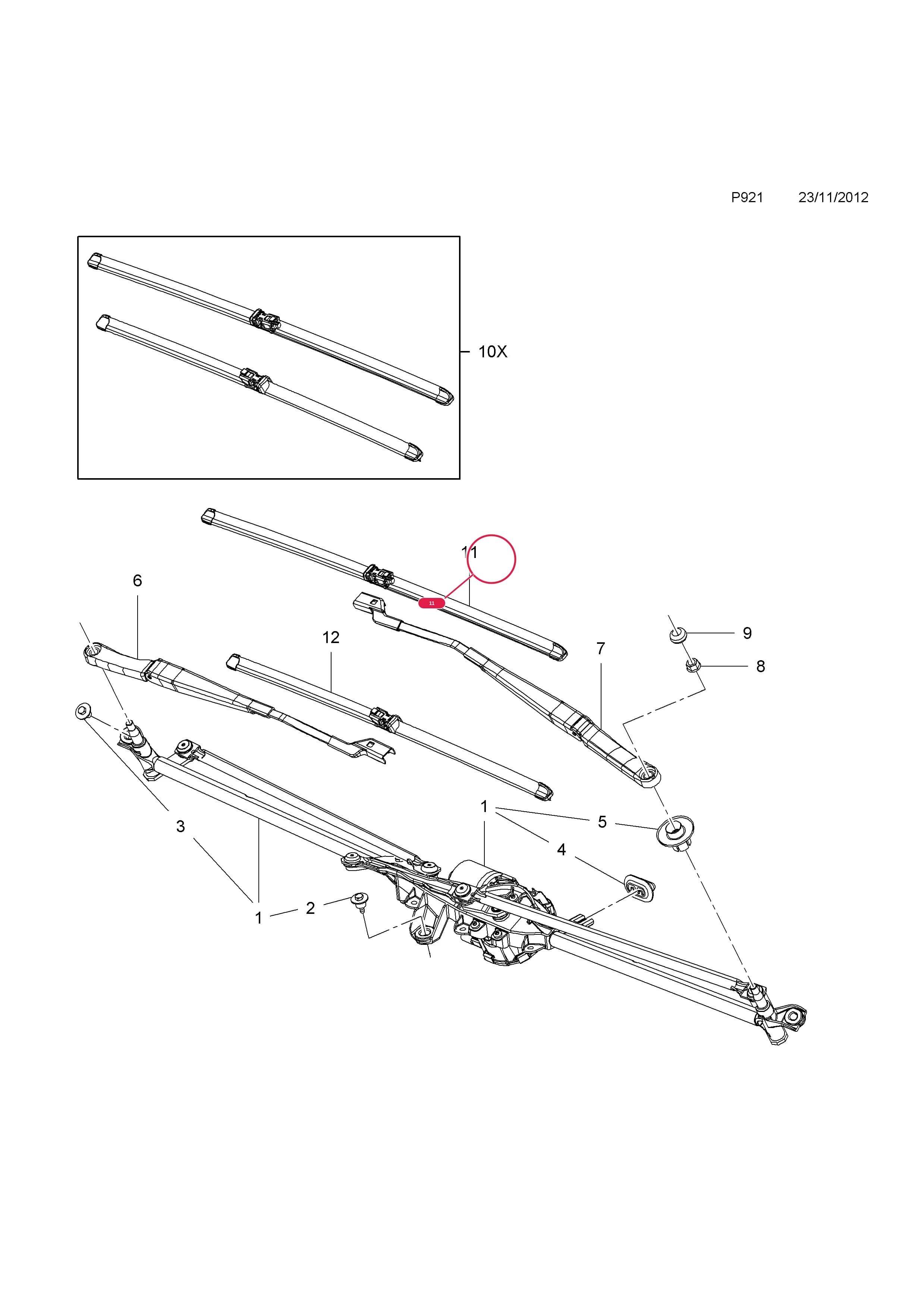 BLADE,WINDSCREEN WIPER,RH-RHD,680MM LONG (DRIVERS SIDE) (AFTERMARKET SPECIFICATION) — Opel  CASCADA ( 2013 - ) — P ELECTRICAL › 11 BODY