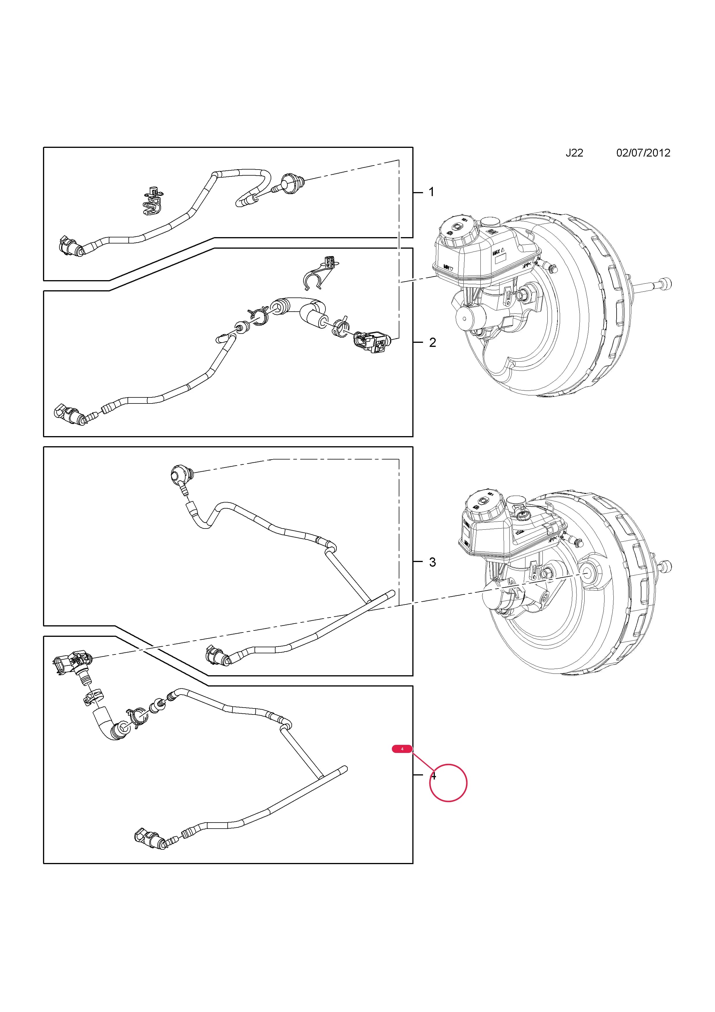 PIPE,ASSY.,VACUUM,RHD (FOR STOP/START ENGINE SYSTEM)  (IDENT ABX) — Opel  CASCADA ( 2013 - ) — J BRAKES › 11.BRAKE SERVO UNIT VACUUM PIPE