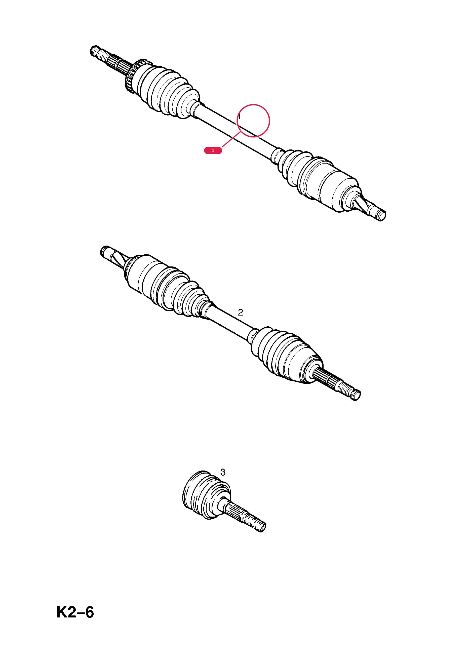 SHAFT,ASSY.,DRIVE,RH,EXCHANGE (CORE RETURN NO. 95 03 110) — Opel  CORSA-C ( 2001 - ) — K FRONT AXLE AND SUSPENSION › 30.FRONT AXLE DRIVE SHAFT (EXCHANGE)