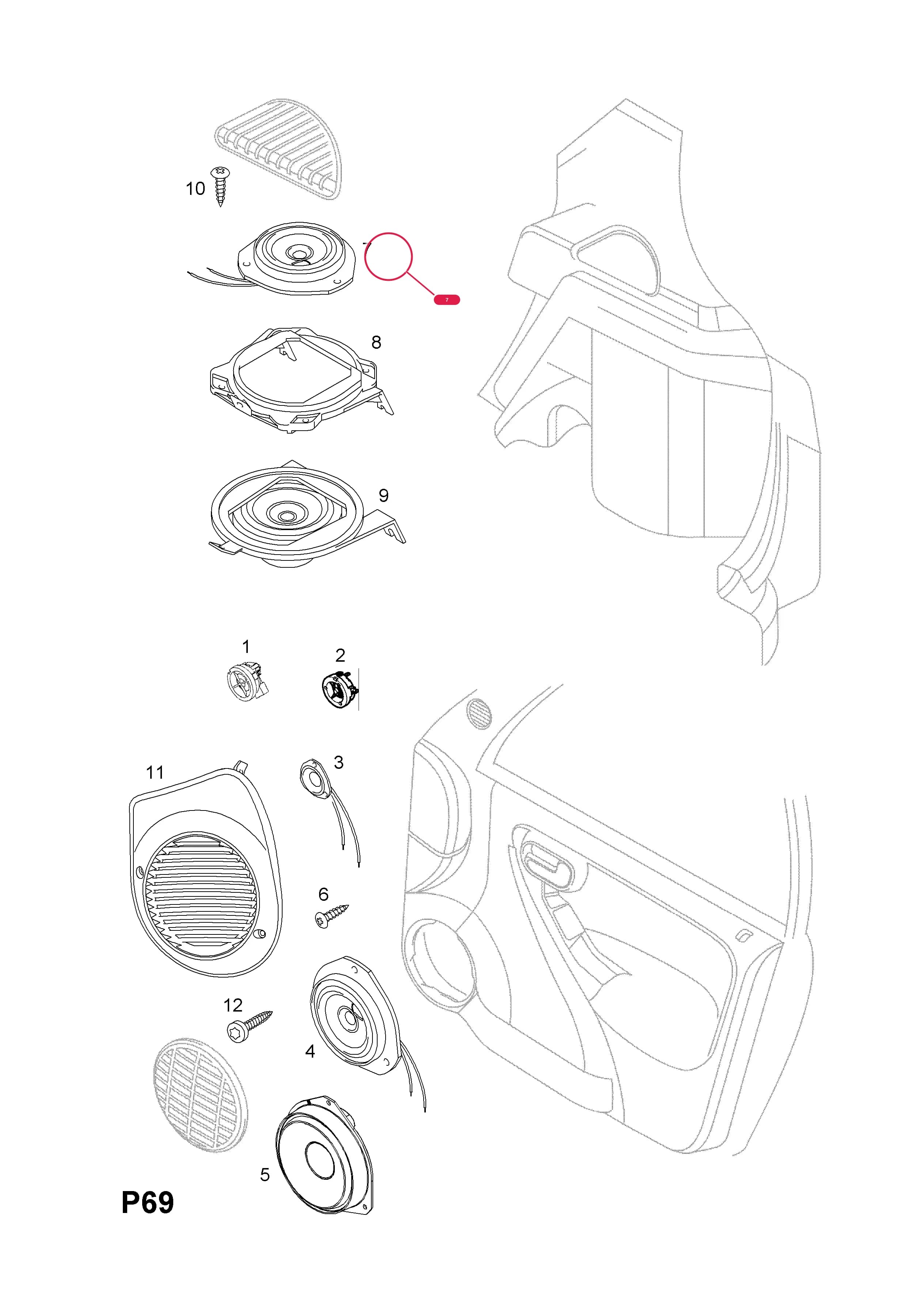 SPEAKER,ASSY.,REAR QUARTER PANEL,20W/40W,130 MM DIA — Opel  CORSA-C ( 2001 - ) — P ELECTRICAL › 16 BODY