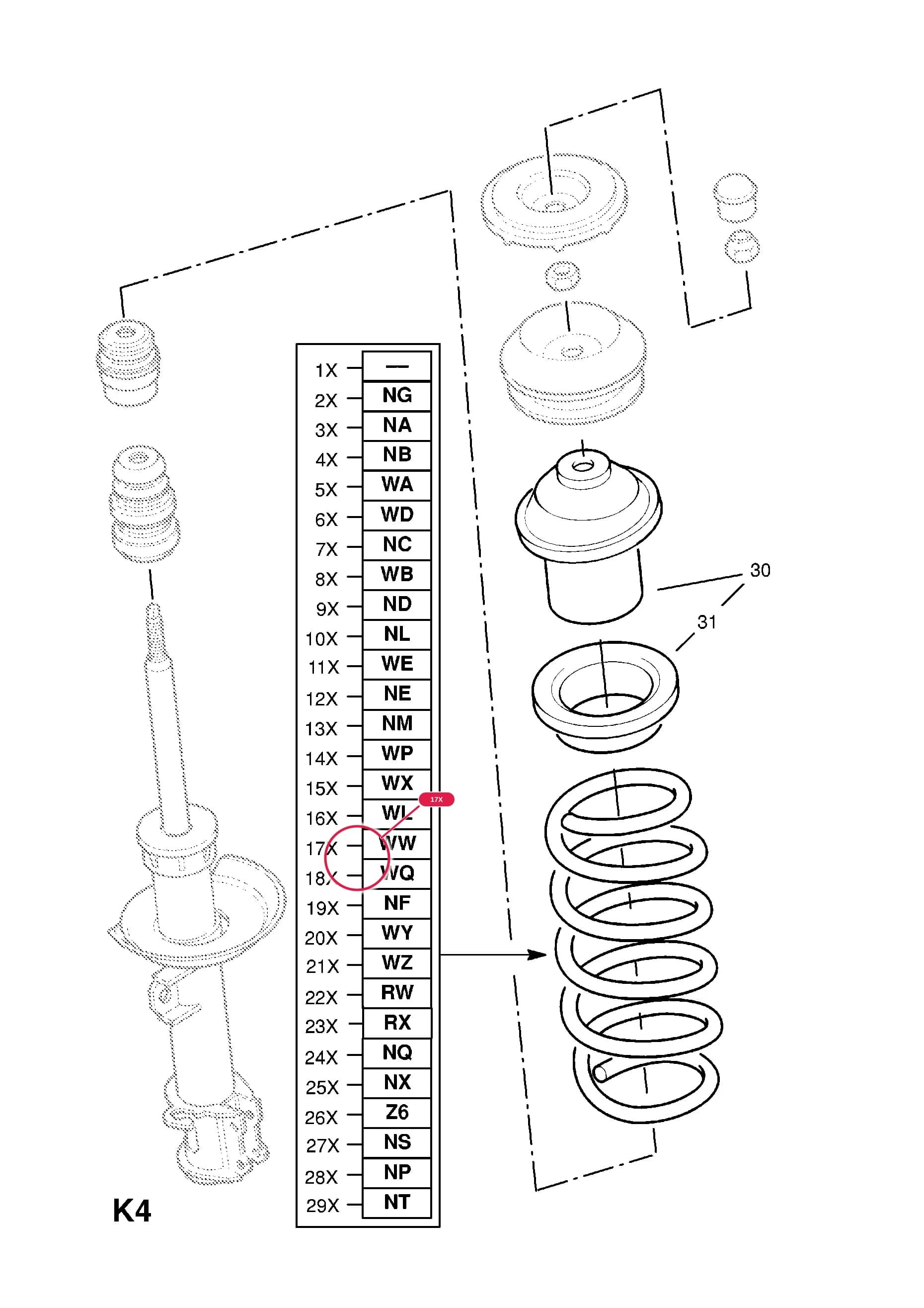 SPRING,FRONT,11.56 MM THICK (SET) (IDENT WW) (USED WITH LOWERED SPORTS CHASSIS) (USED WITH MANUAL OR EASYTRONIC TRANSMISSION) (NLS.- USE 9196160  3 12 109)  (PRODUCTION NO. 24406405)Примечание:FOR AIR CONDITIONING — Opel  CORSA-C ( 2001 - ) — K FRONT AXLE AND SUSPENSION › 54.FRONT SPRINGS