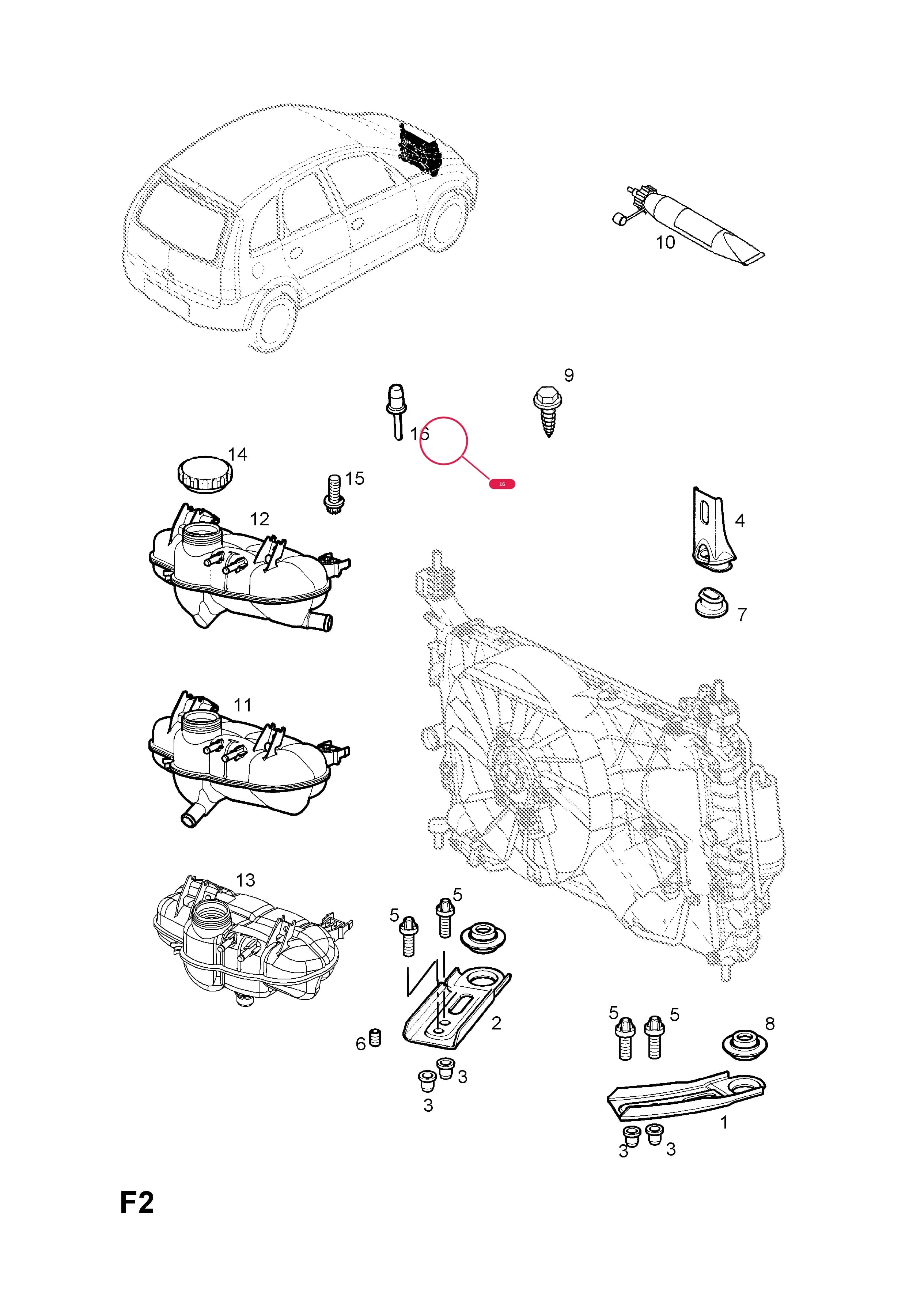 RIVET,EXPANDING,HEADER TANK (BLACK) — Opel  MERIVA-A ( 2003 -  2010) — F COOLING › 6.HEADER TANK