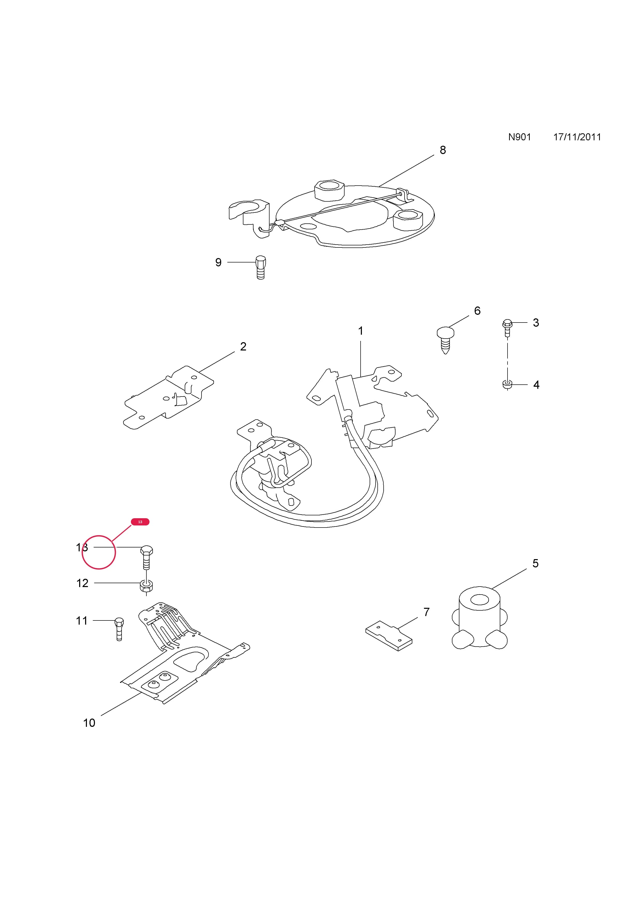 SCREW,M12 X 25 — Opel  COMBO-D ( 2012 - ) — N ROAD WHEELS › 3 SPARE WHEEL FITTINGS