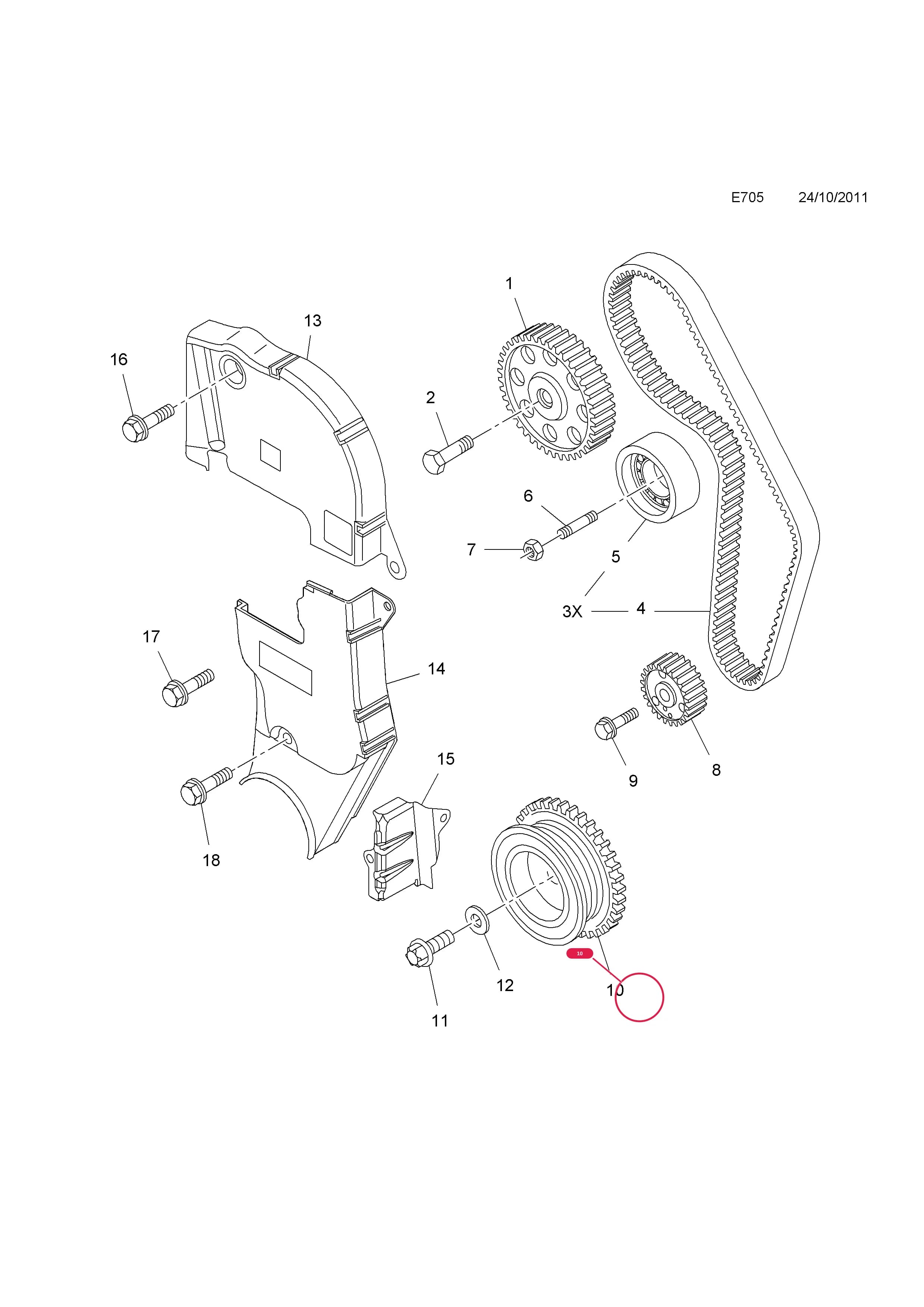 PULLEY,CRANKSHAFT (FOR AIR CONDITIONING OR CLIMATE CONTROL) — Opel  COMBO-D ( 2012 - ) — E ENGINE AND CLUTCH › 8 A14FC[LJD] NATURAL GAS ENGINE