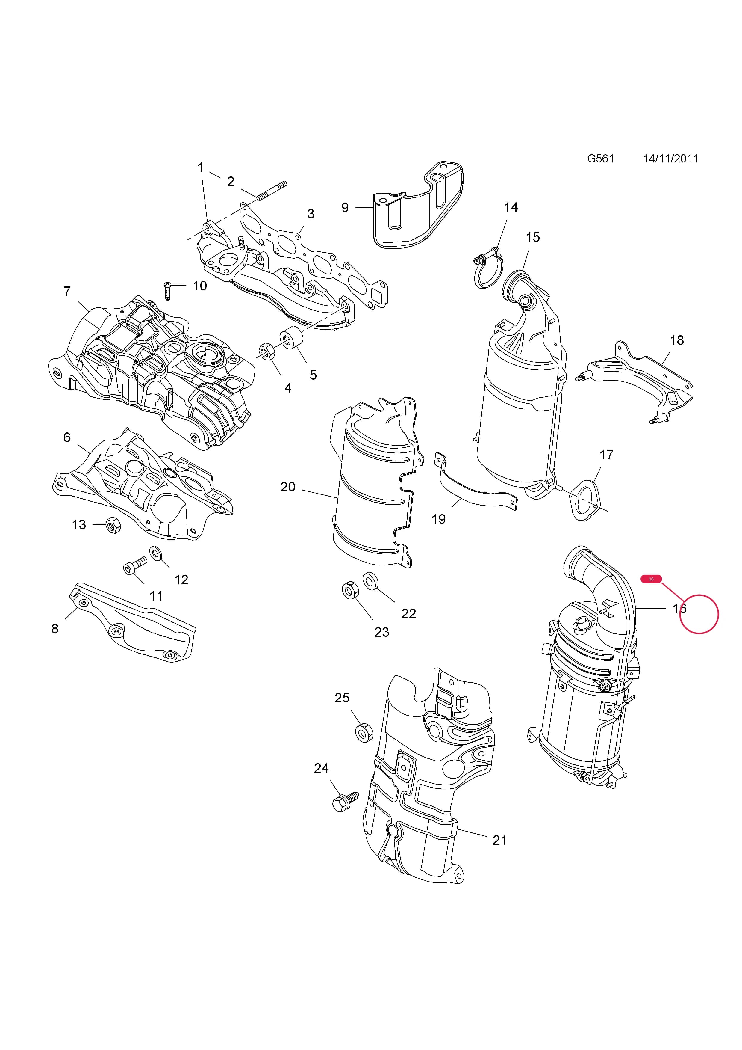 CONVERTER,ASSY.,CATALYTIC,NEW EXCHANGE (OPEL) (CORE RETURN NO. 9117104   95 08 030) — Opel  COMBO-D ( 2012 - ) — G FUEL AND EXHAUST › 3 EXHAUST SYSTEM
