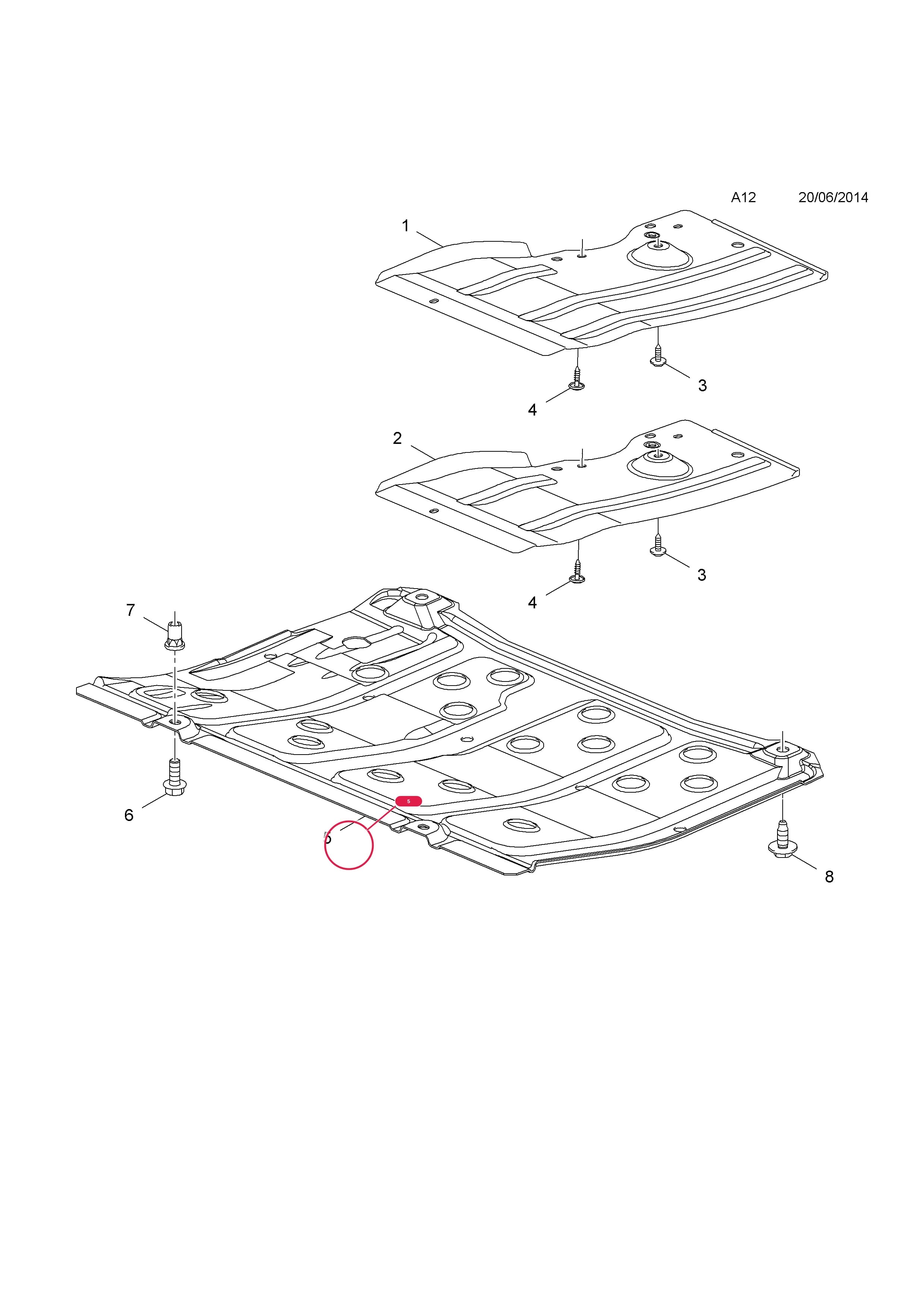 PLATE,PROTECTION — Opel  CORSA-E ( 2015 - ) — A BODY SHELL AND PANELS › 1 UNDERBODY