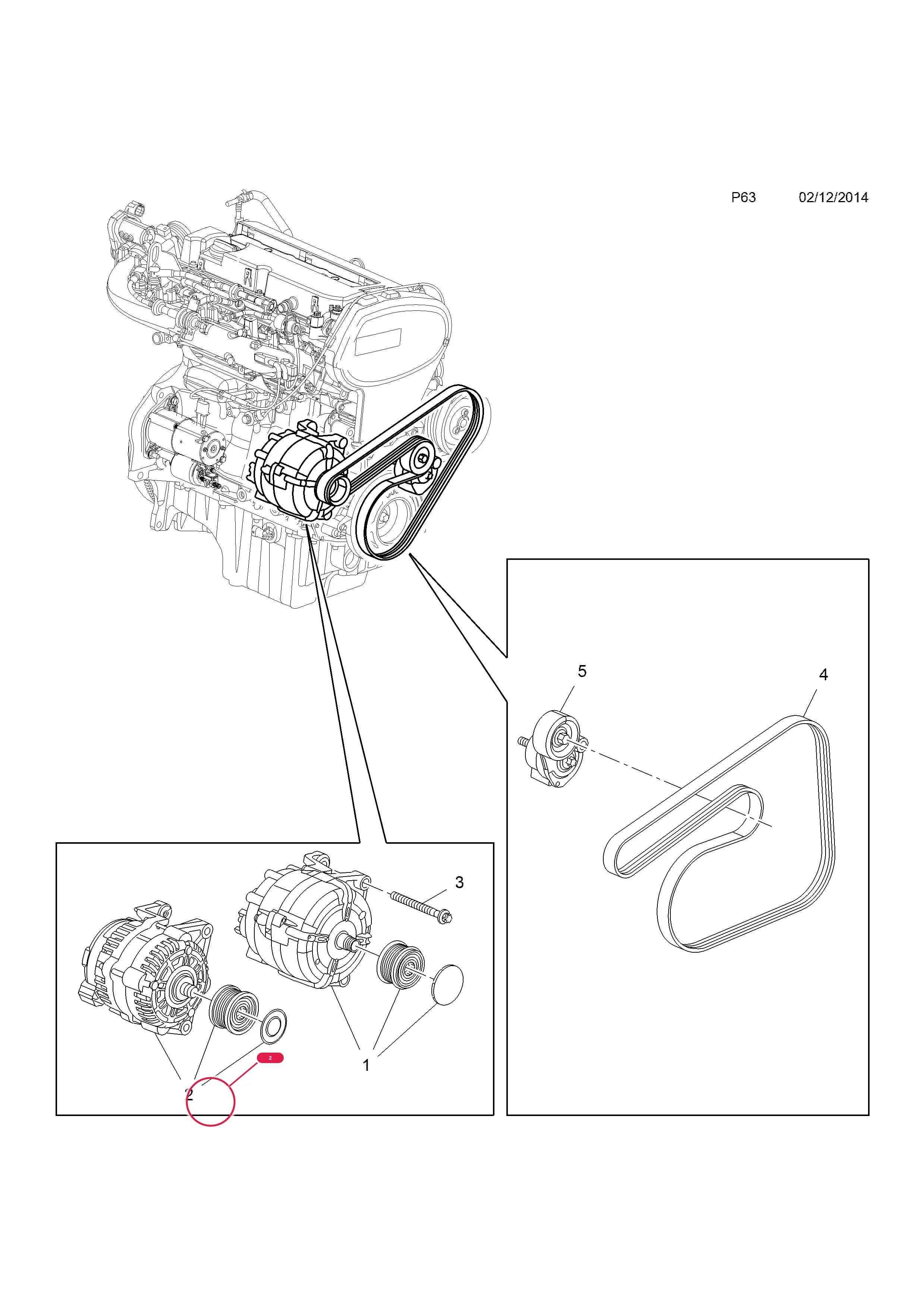 ALTERNATOR,ASSY. (120 AMP) — Opel  CORSA-E ( 2015 - ) — P ELECTRICAL › 1 ENGINE AND COOLING