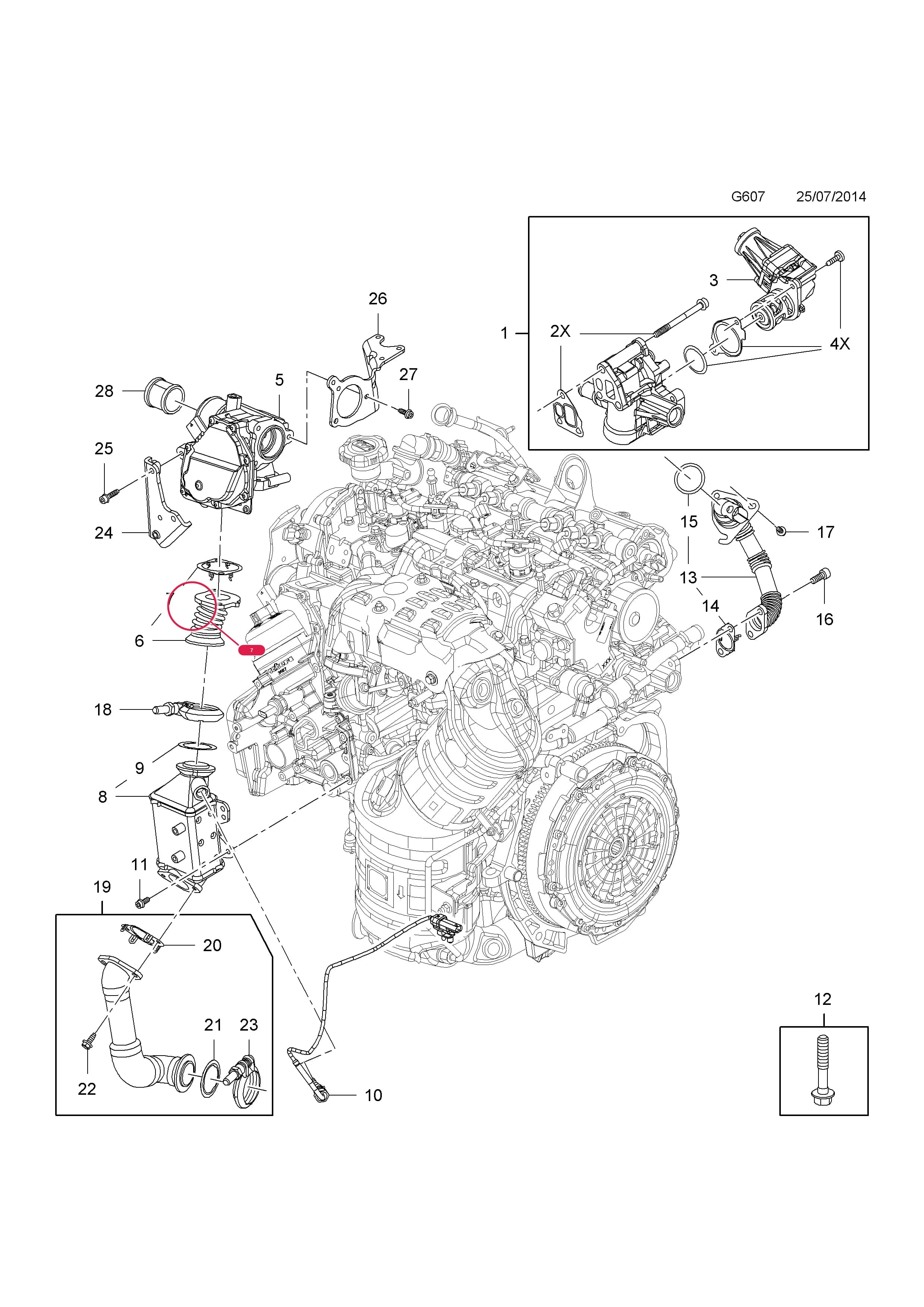 -GASKET — Opel  CORSA-E ( 2015 - ) — G FUEL AND EXHAUST › 5 B13DTC[LKV],B13DTE[LKU],B13DTR[LKU] DIESEL ENGINES