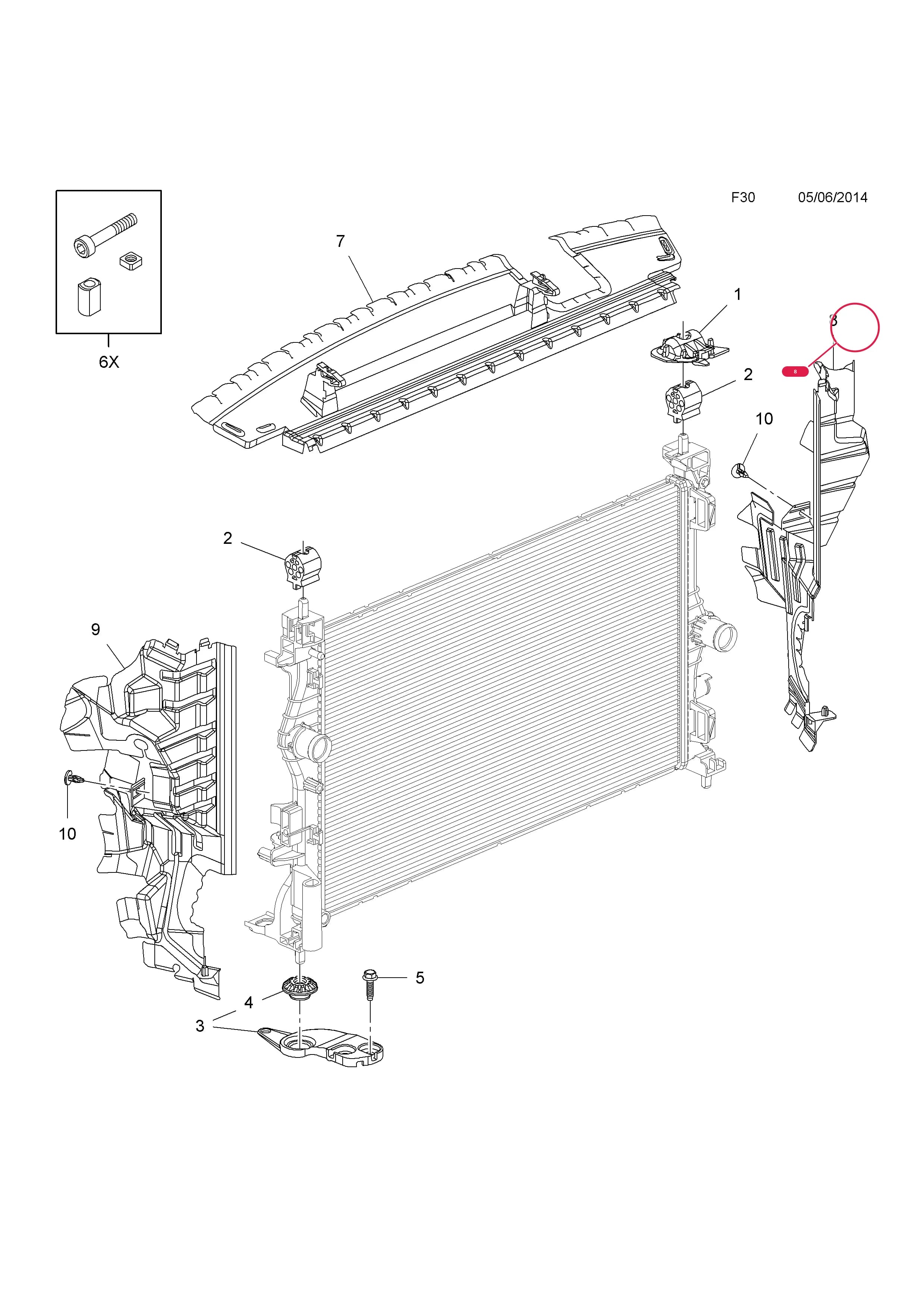 PANEL,RADIATOR AIR GUIDE,RH (EXCEPT AIR CONDITIONING) — Opel  CORSA-E ( 2015 - ) — F COOLING › 1 B10XFL[LE1],B10XFT[LE1] PETROL ENGINES