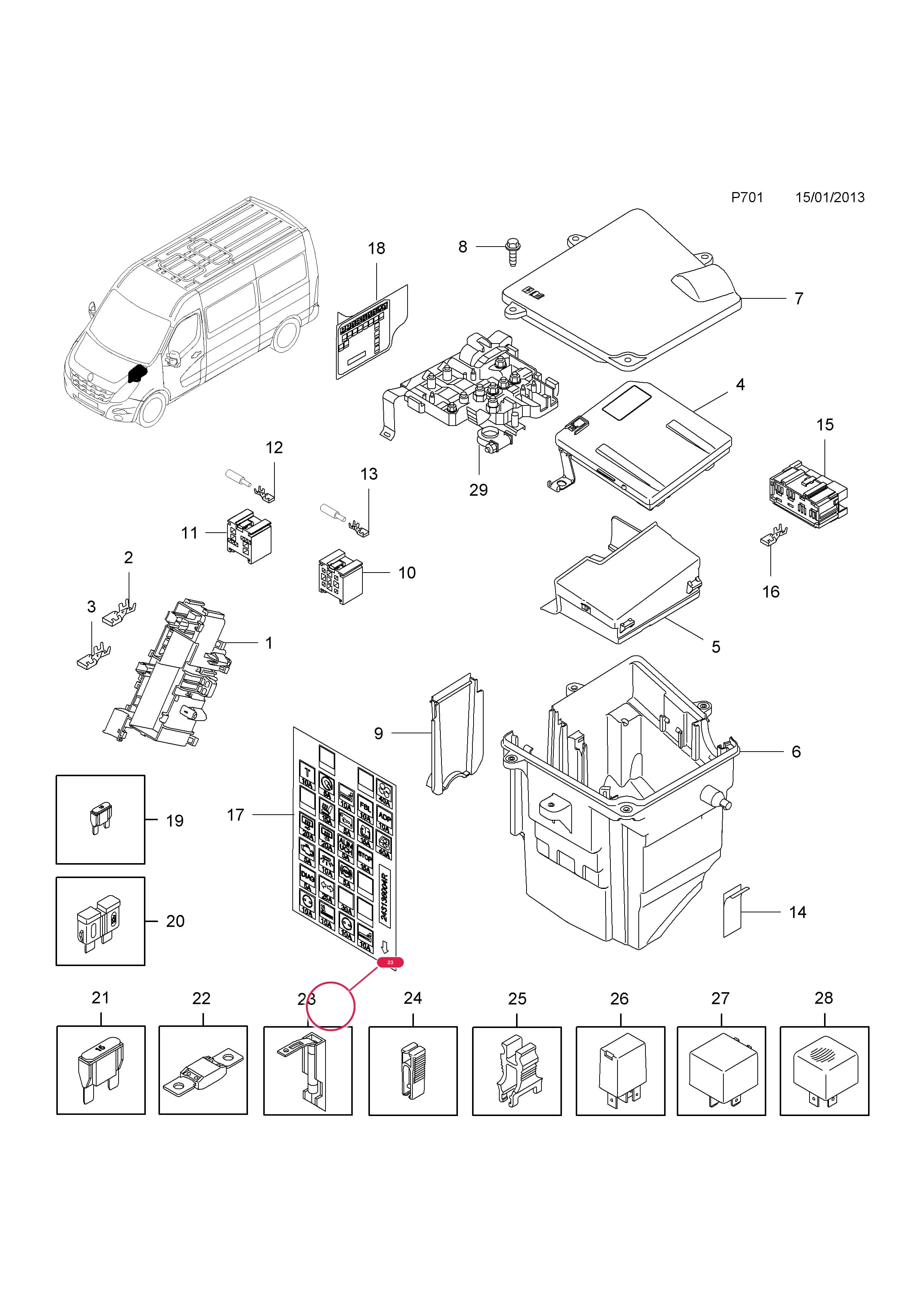 FUSE,200 AMP — Opel  MOVANO-B ( 2010 - ) — P ELECTRICAL › 9 FUSE BOX,FUSES AND RELAYS