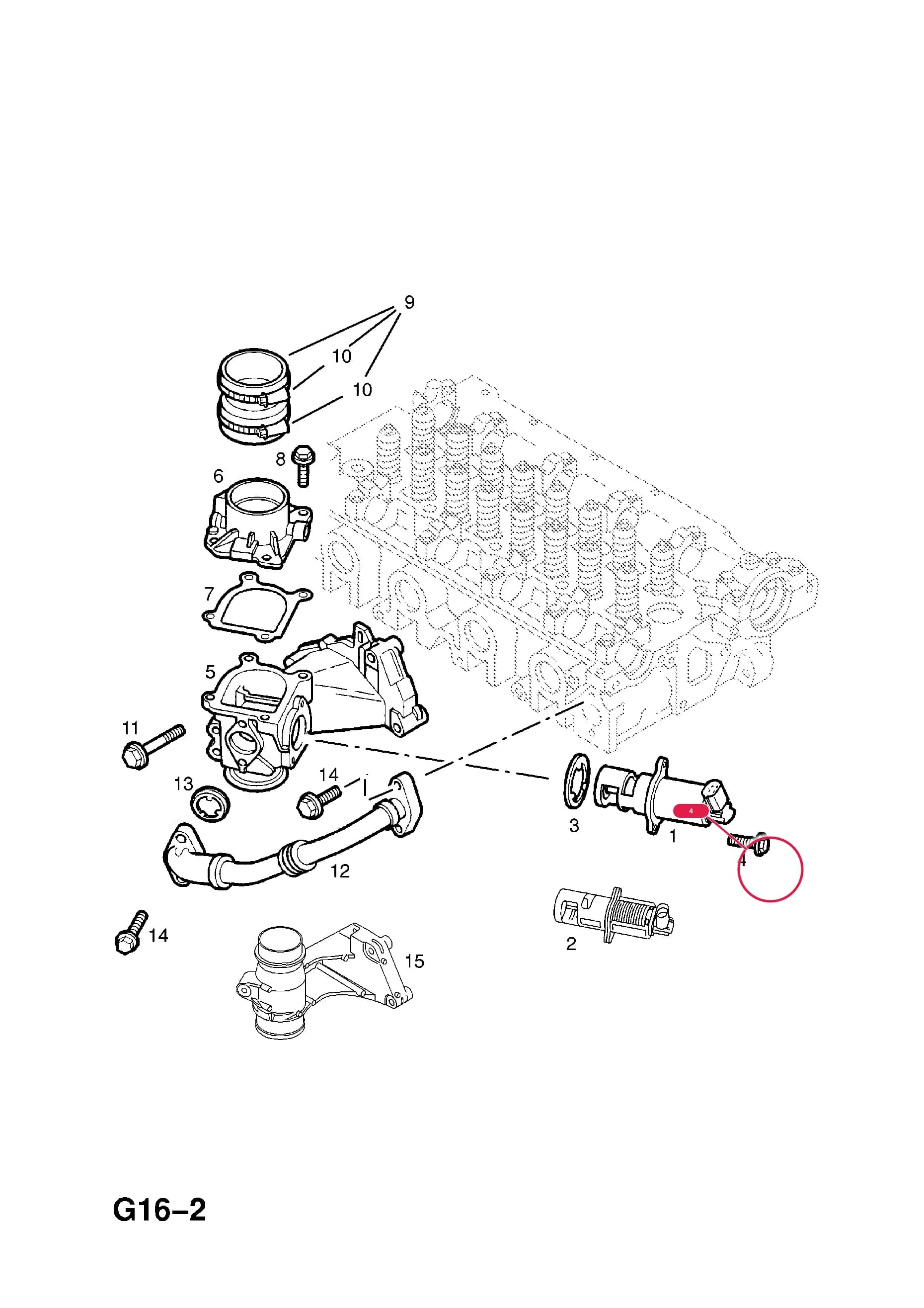 BOLT,EXHAUST GAS RECIRCULATION VALVE TO ADAPTOR (NLS.- USE 93860562  44 18 514) — Opel  MOVANO-A ( 1999 -  2010) — G FUEL AND EXHAUST › 38.EXHAUST GAS RECIRCULATION (CONTD.)