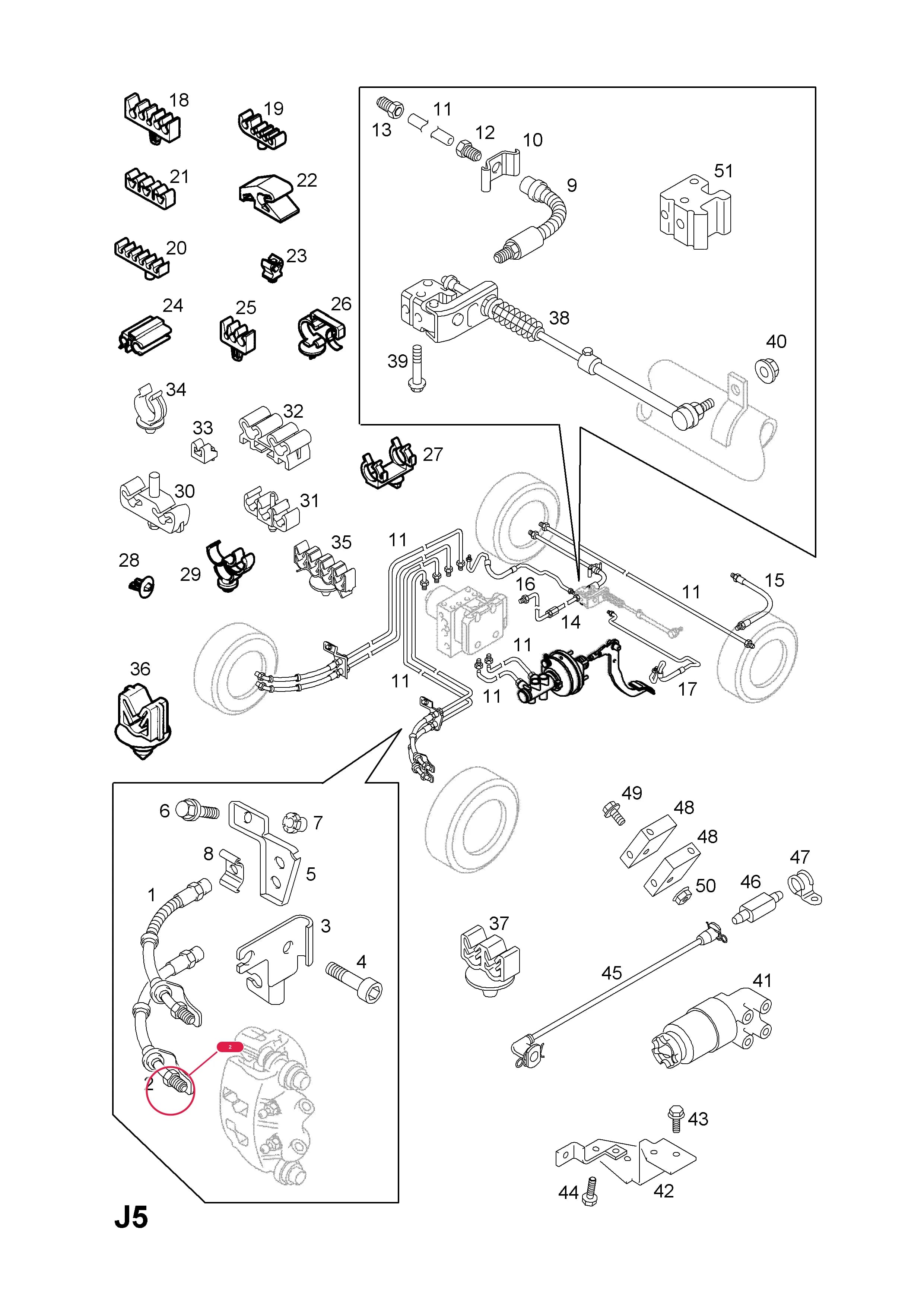 HOSE,ASSY.,FRONT BRAKE,LOWER (USED WHEN FRONT DISC AND REAR DRUM BRAKES FITTED) — Opel  MOVANO-A ( 1999 -  2010) — J BRAKES › 18.UP TO MODEL YEAR 04