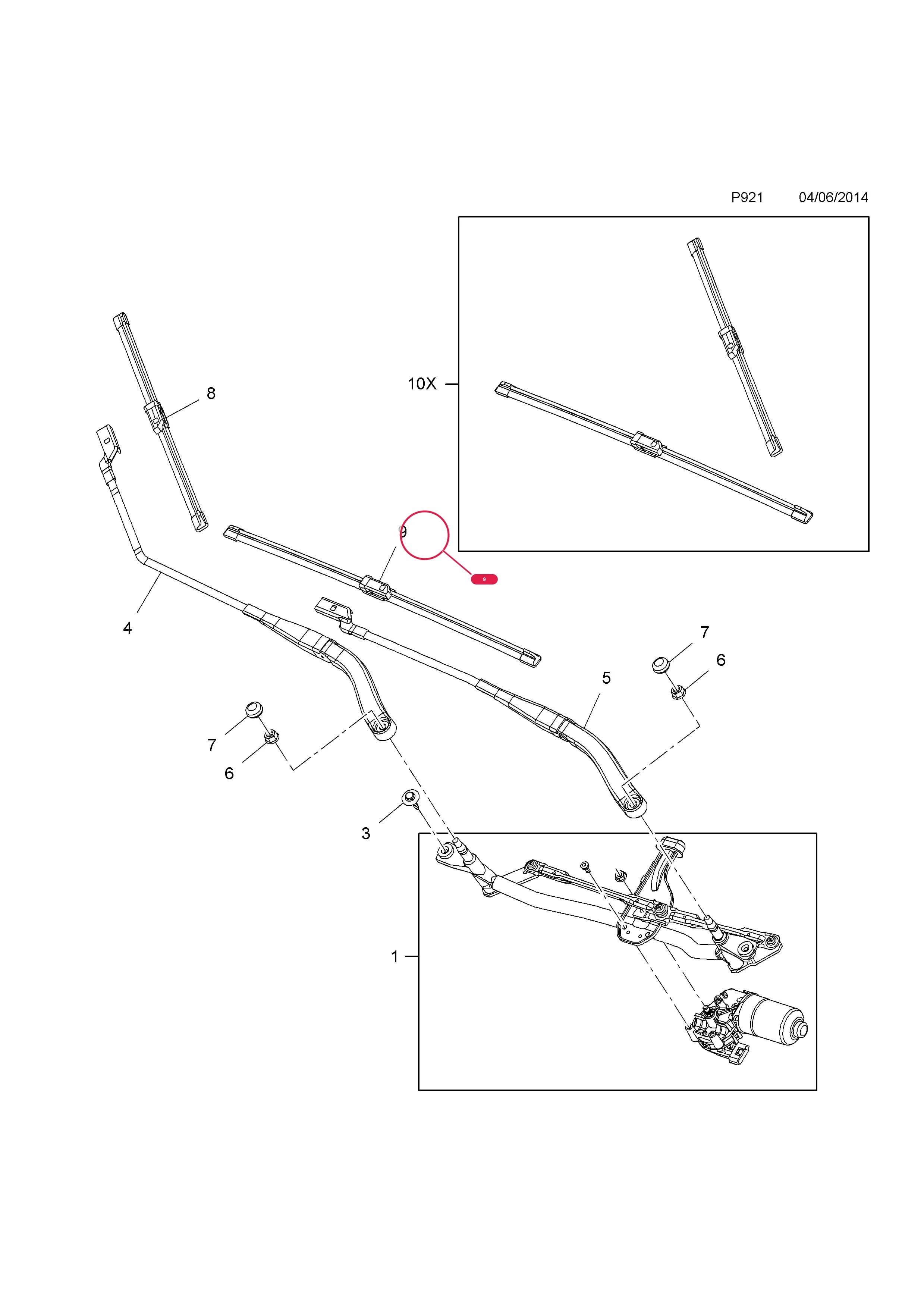 BLADE,WINDSCREEN WIPER,RH-RHD — Opel  VIVARO-B ( 2015 - ) — P ELECTRICAL › 11 BODY