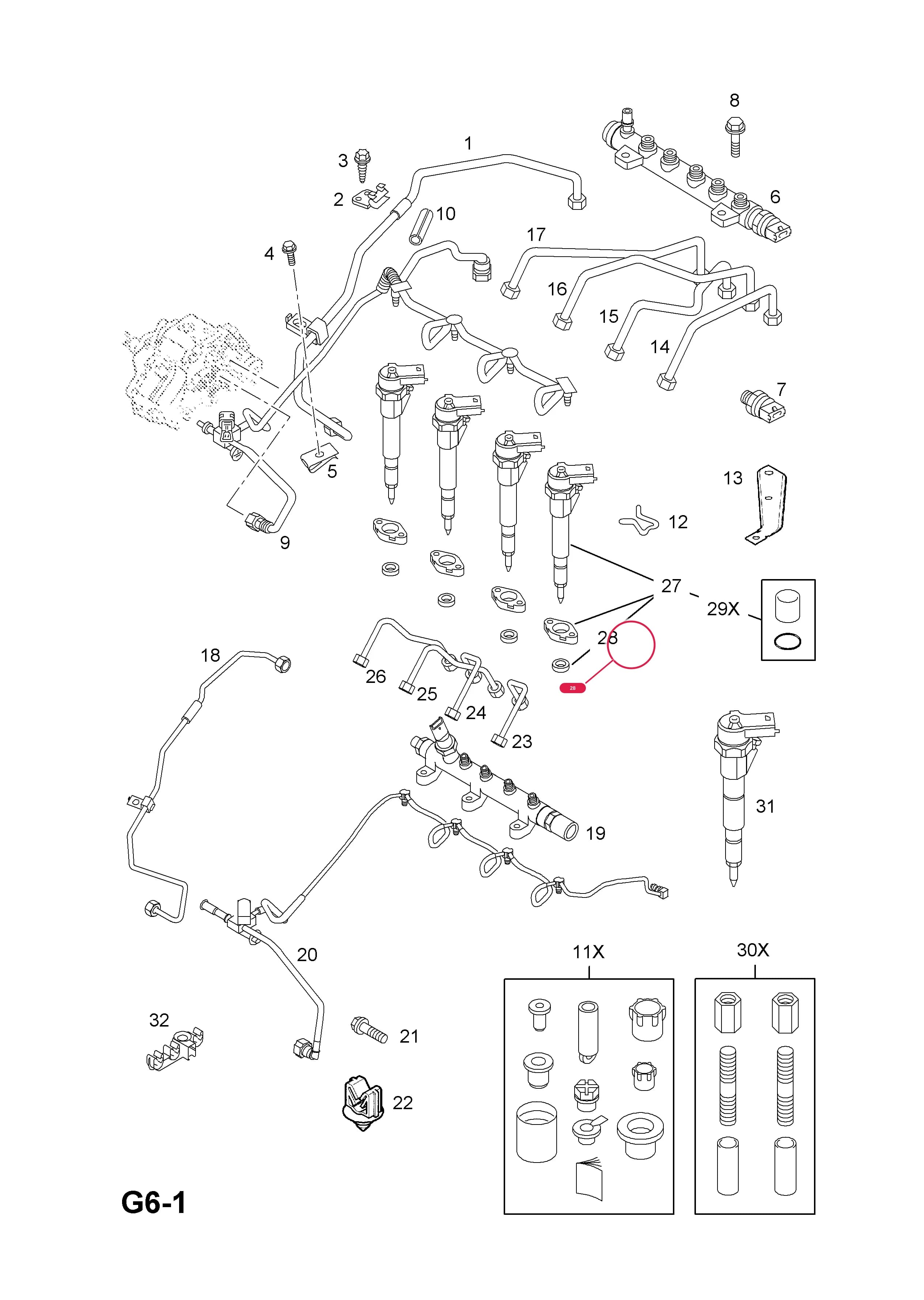 -SEAL,RING,INJECTOR NOZZLE — Opel  VIVARO-A ( 2001 - ) — G FUEL AND EXHAUST › 93.FUEL INJECTOR