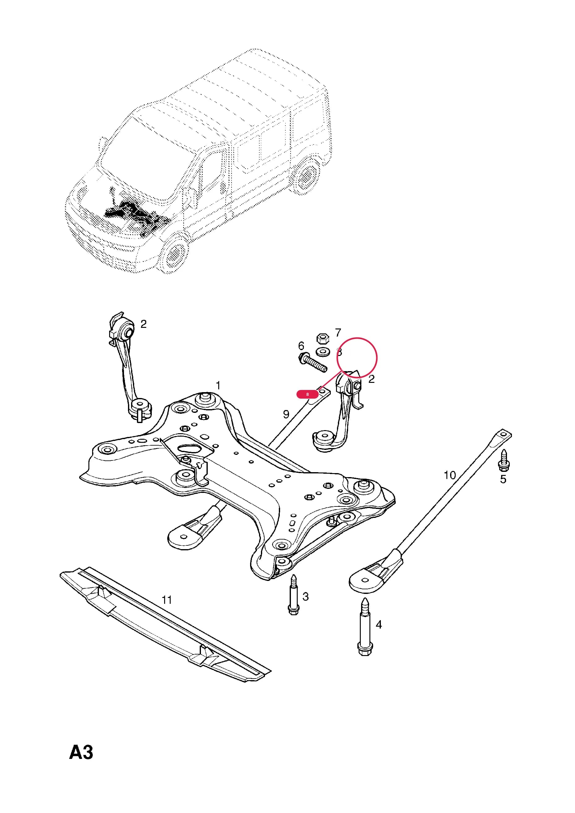 WASHER,M12,ENGINE AND SUSPENSION MOUNTING FRAME TO SUPPORT,LOWER — Opel  VIVARO-A ( 2001 - ) — A BODY SHELL AND PANELS › 2 UNDERBODY