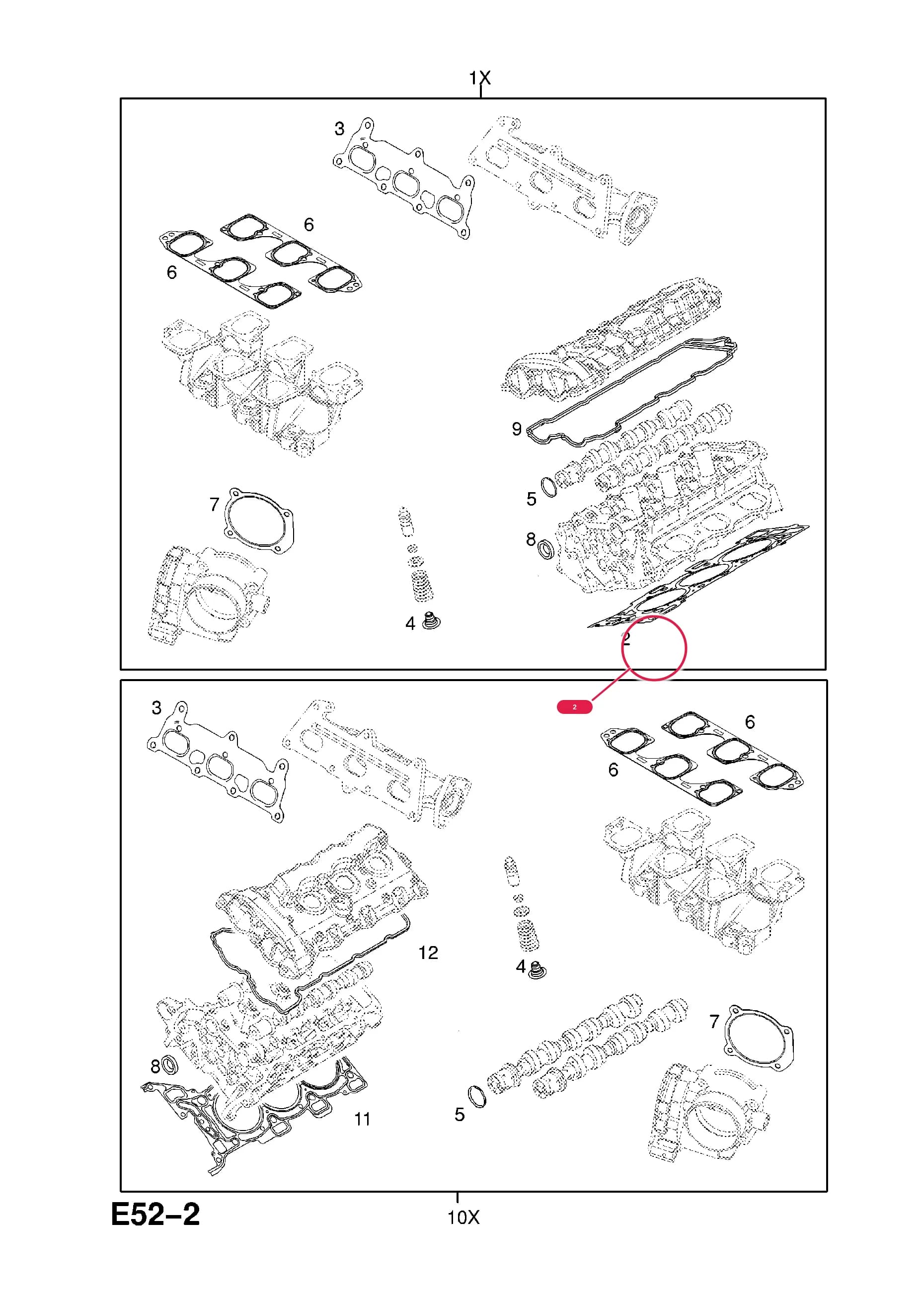 -GASKET,CYLINDER HEAD,RH (NLS.- USE 12605845  48 07 957) — Opel  VECTRA-C ( 2002 -  2008) — E ENGINE AND CLUTCH › 8 Z28NEL[LDQ],Z28NET[LP9] PETROL ENGINES