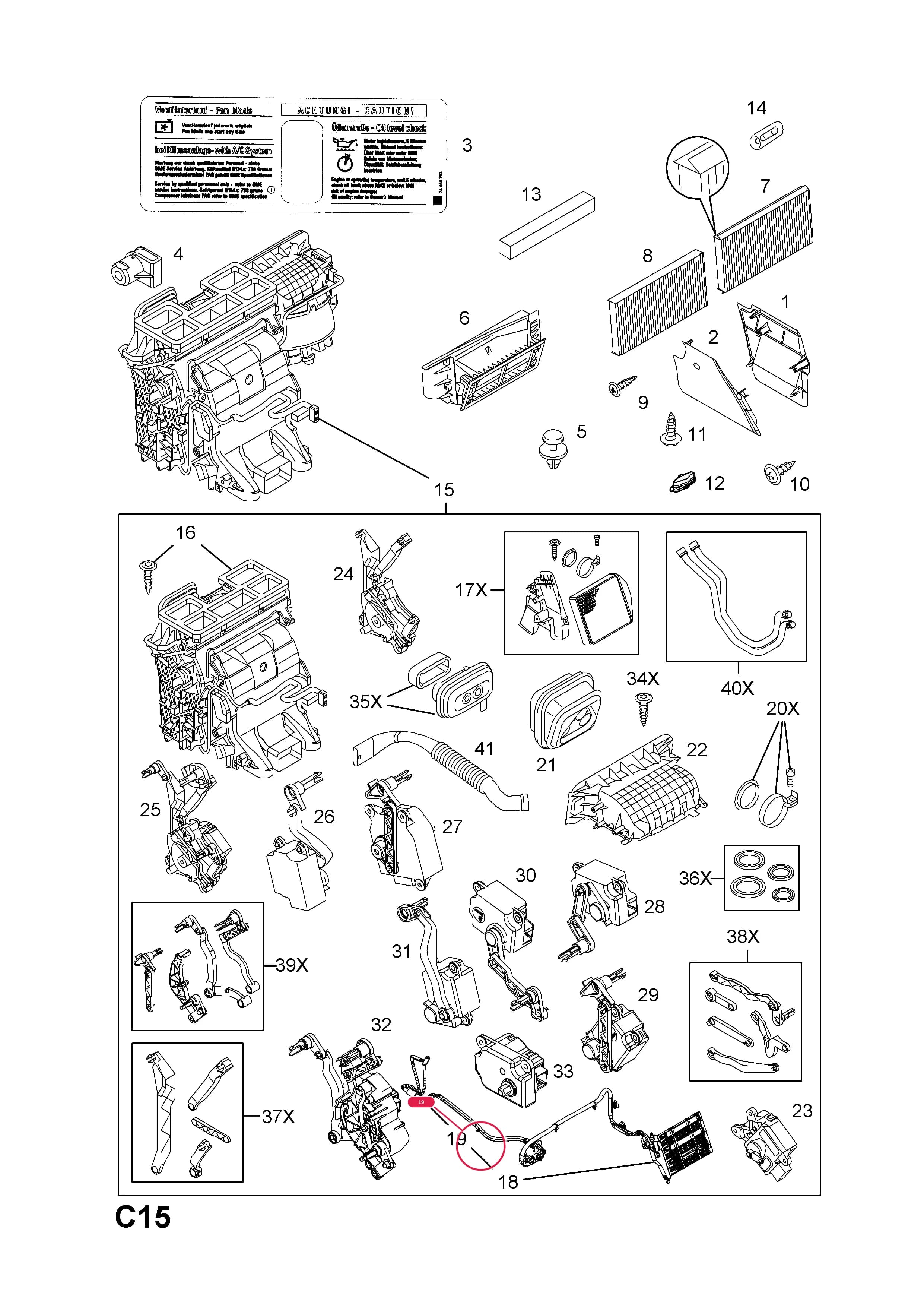 --HARNESS,ASSY.,QUICKHEAT RADIATOR CORE — Opel  VECTRA-C ( 2002 -  2008) — C BODY INTERIOR FITTINGS › 8 AIR CONDITIONING