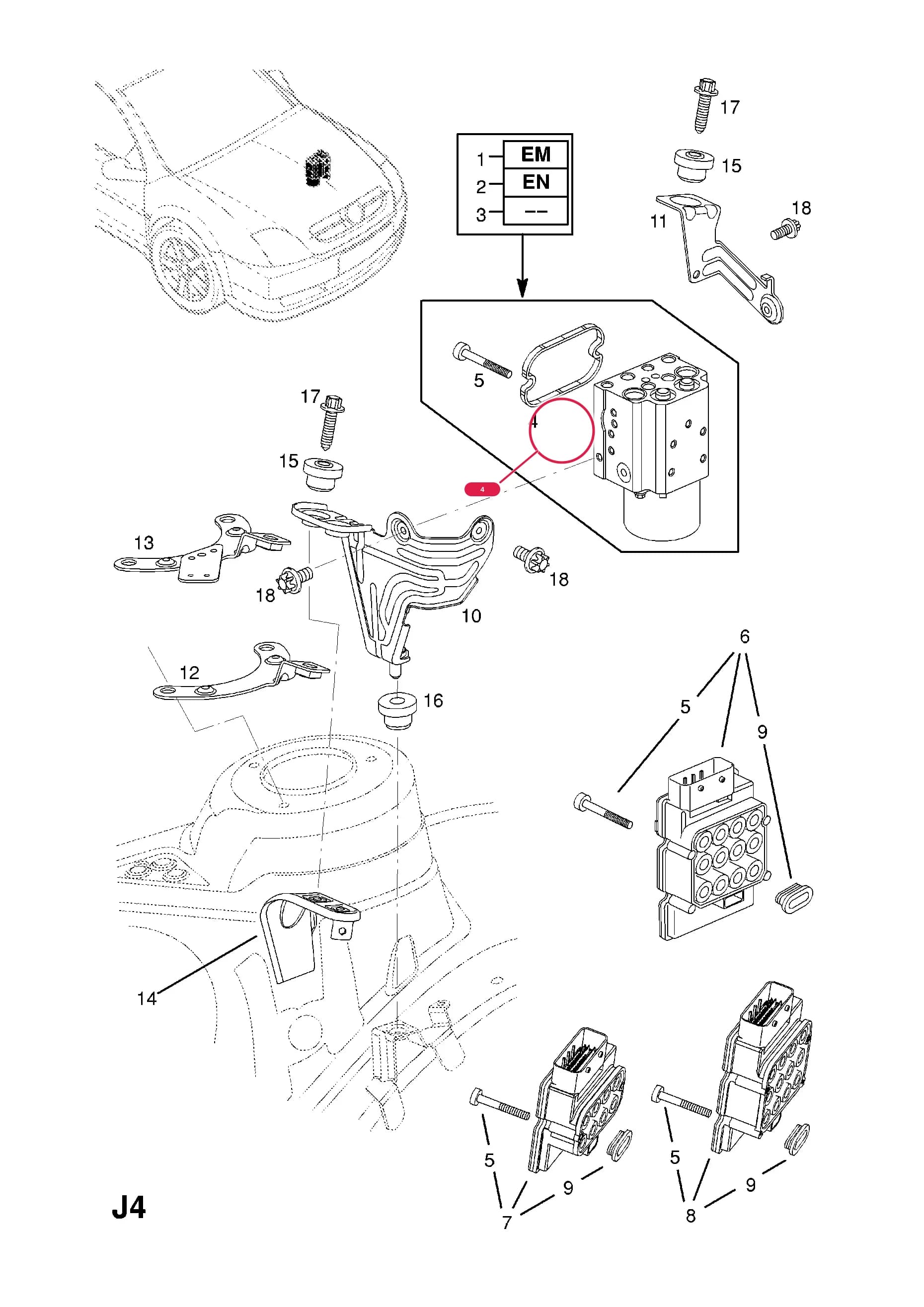-GASKET,CONTROL UNIT TO HYDRAULIC UNIT (EXCEPT ELECTRONIC STABILITY PROGRAM)Примечание:NOT USED WITH TRACTION CONTROL — Opel  VECTRA-C ( 2002 -  2008) — J BRAKES › 1.ABS HYDRAULIC UNIT