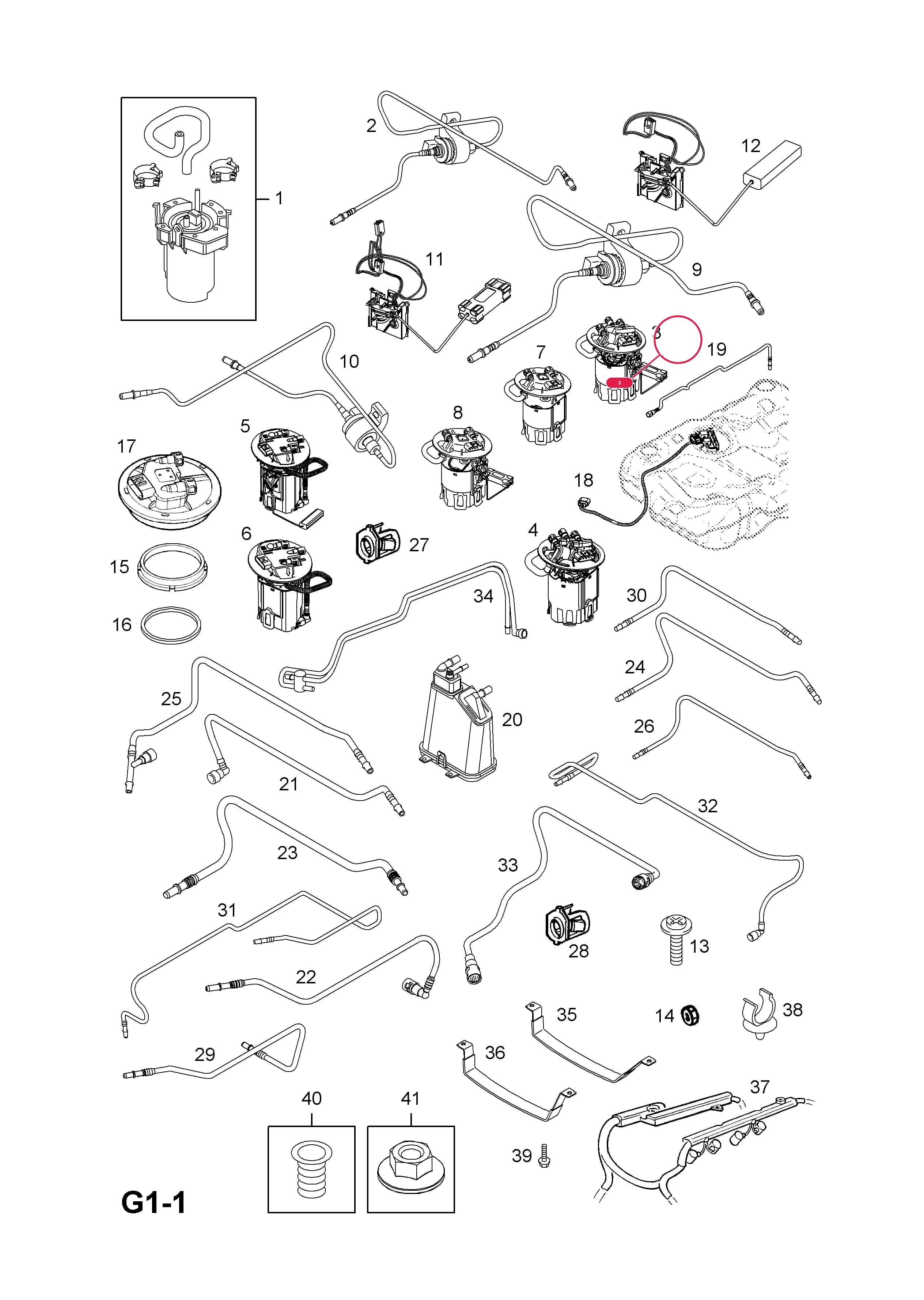 -PUMP,ASSY.,FUEL,WITH SENDER (EXCEPT PARKING HEATER) (NLS.- USE 93185093  58 15 040) — Opel  VECTRA-C ( 2002 -  2008) — G FUEL AND EXHAUST › 194.FUEL TANK (CONTD.)