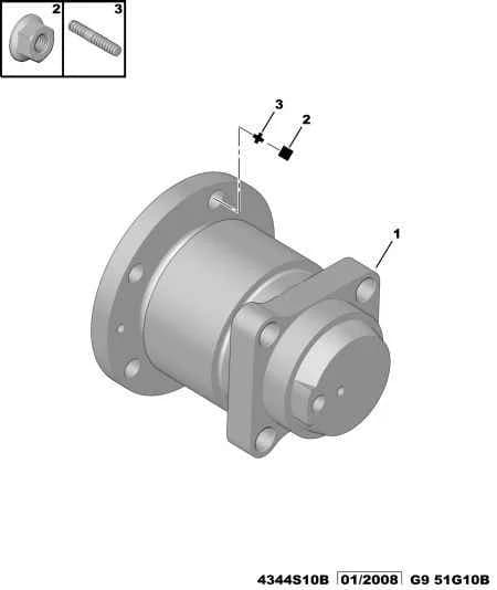 WHEEL BEARING HUB, SEE A, Replaced by 3739 34 — mechanical — rear axle › REAR ARMS STOPS HUBS BEARINGS