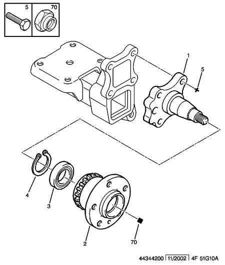 mechanical — rear axle › REAR ARMS STOPS HUBS BEARINGS