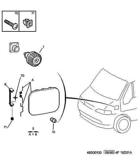 mechanical — air and fuel supply › FUEL FLAP TANK FILLER CAP