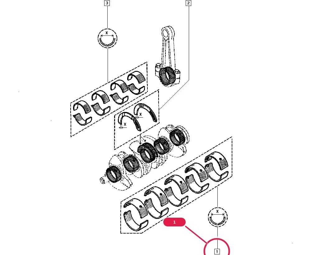 J112 — Manual › 10 Engine / Bearing shells - Bearings