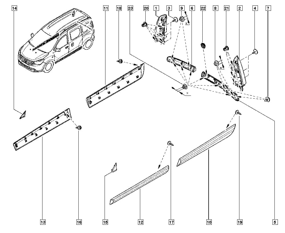 FEAJ — Bodywork › 55 Protection - external trims / Exterior trims / Spoiler