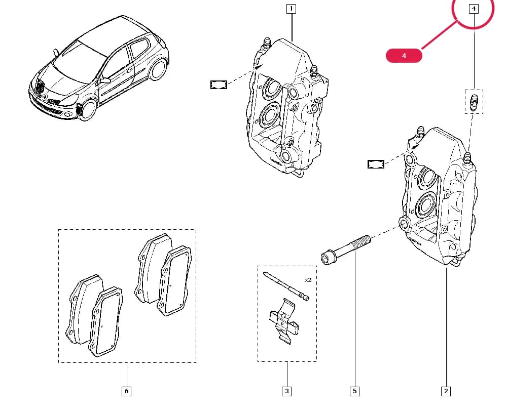 BR06 — Manual › 32 Non bearing front elements / Brake calipers
