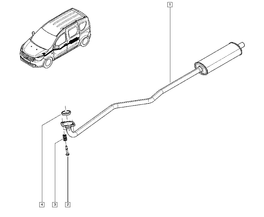 FEJB — Manual › 19 Cooling system - Reservoirs - Exhaust system - Engine mounting / Exhaust system