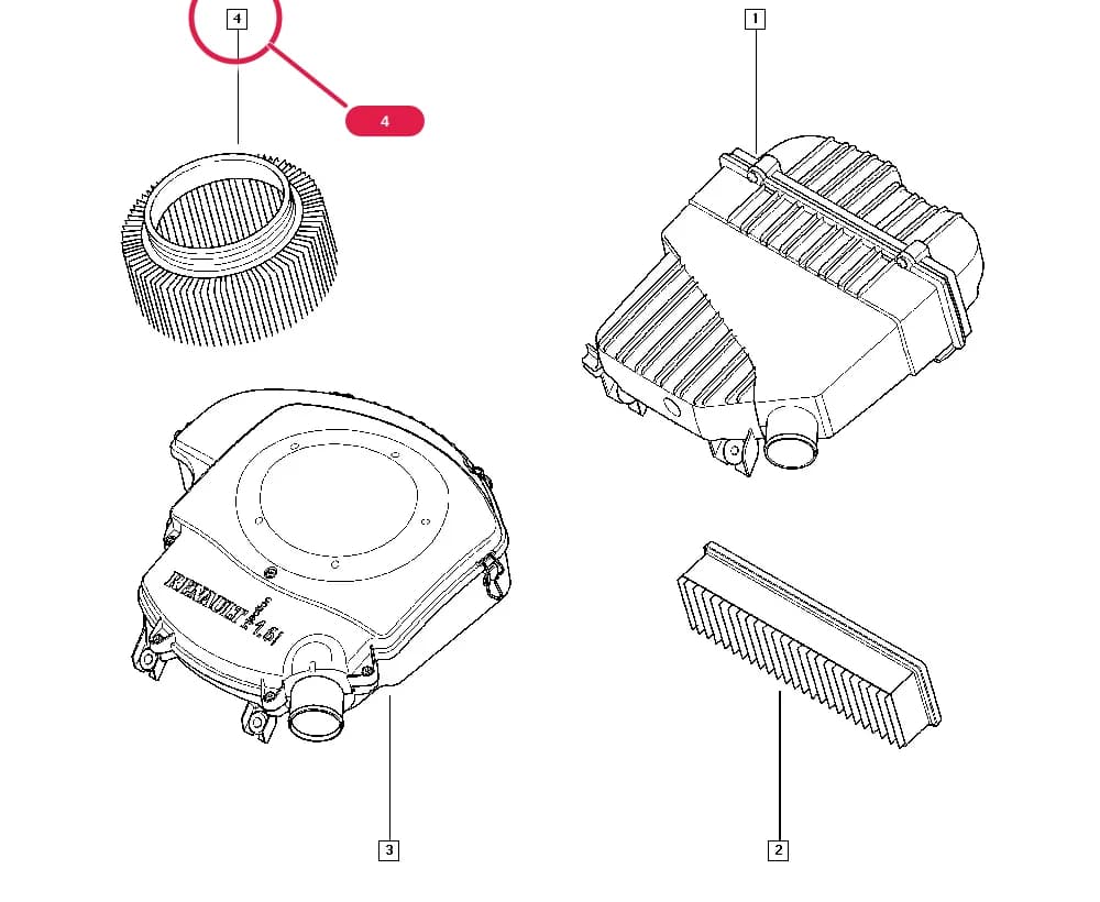 B8A6 — Manual › 13 Fuel supply / Air filter