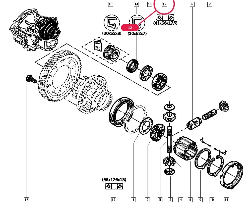 CB1A — Manual › 21 Manual gearbox / Differential