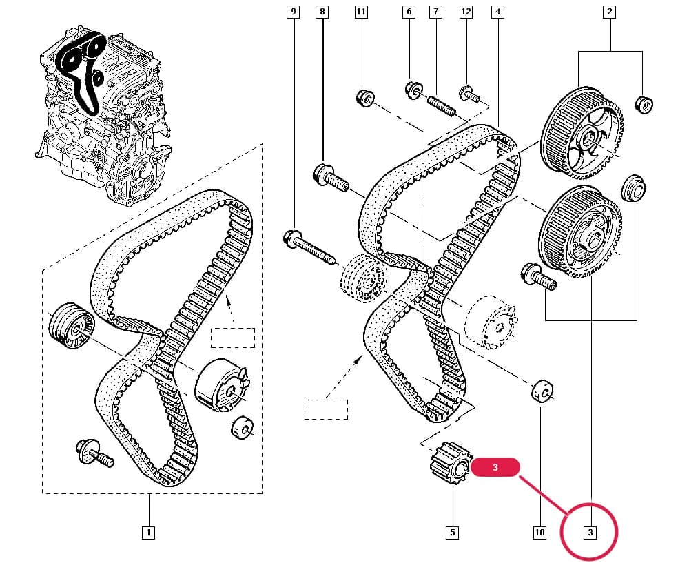 BR05 — Manual › 11 Upper engine / Valve timing
