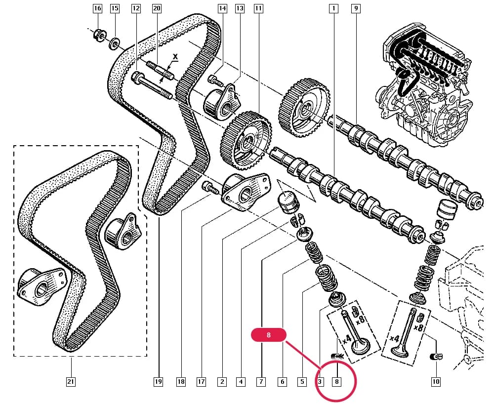 BA0H — Manual › 11 Upper engine / Valve timing