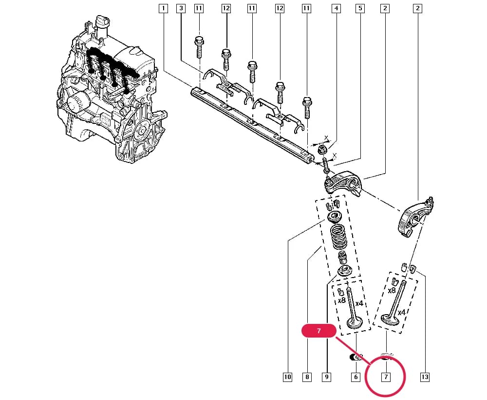 KA0S — Manual › 11 Upper engine / Valve timing
