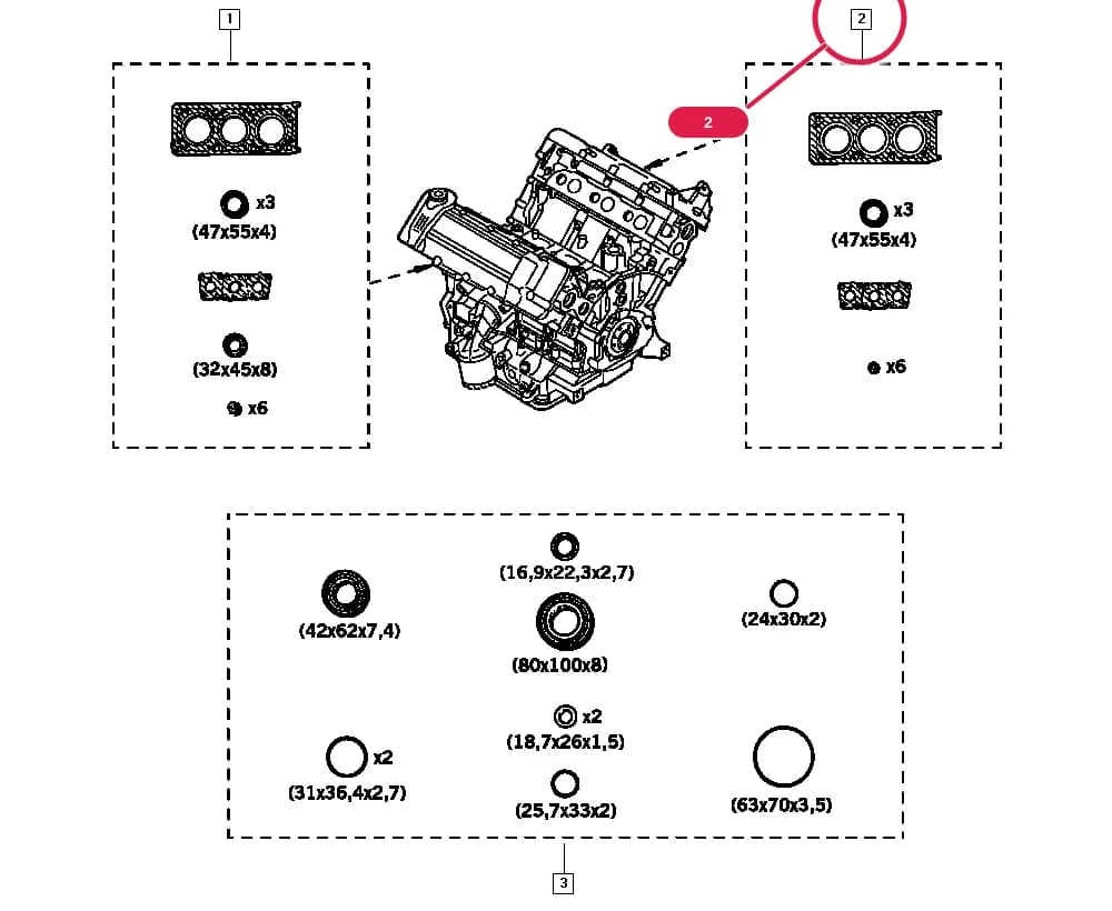 B565 — Manual › 10 Engine / Engine seals