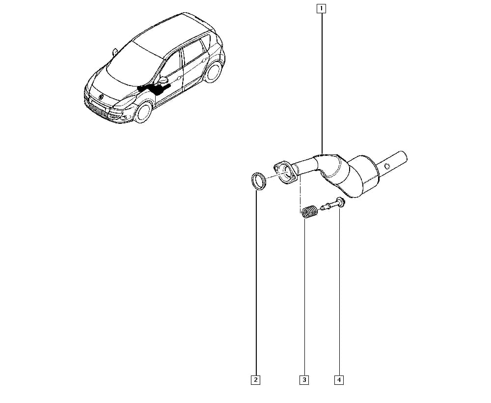 JZ03 — Manual › 19 Cooling system - Reservoirs - Exhaust system - Engine mounting / Exhaust system