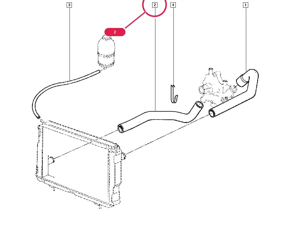 112C — Manual › 19 Cooling system - Reservoirs - Exhaust system - Engine mounting / Radiator hoses
