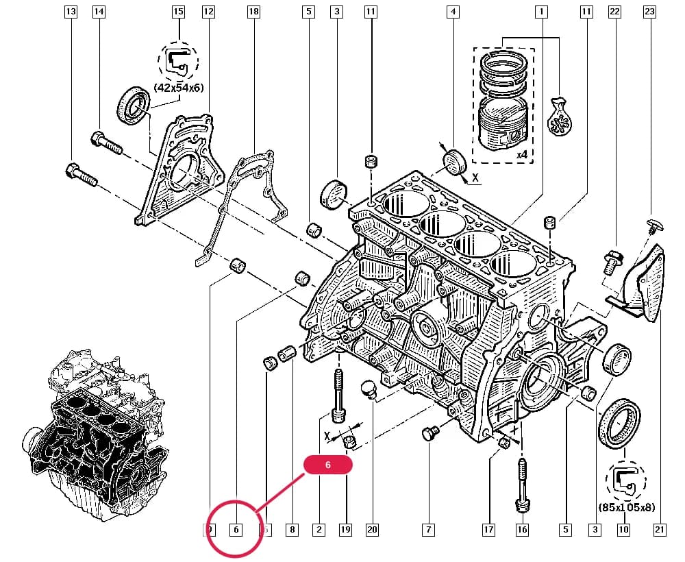 H5A4 — Manual › 10 Engine / Cylinder block