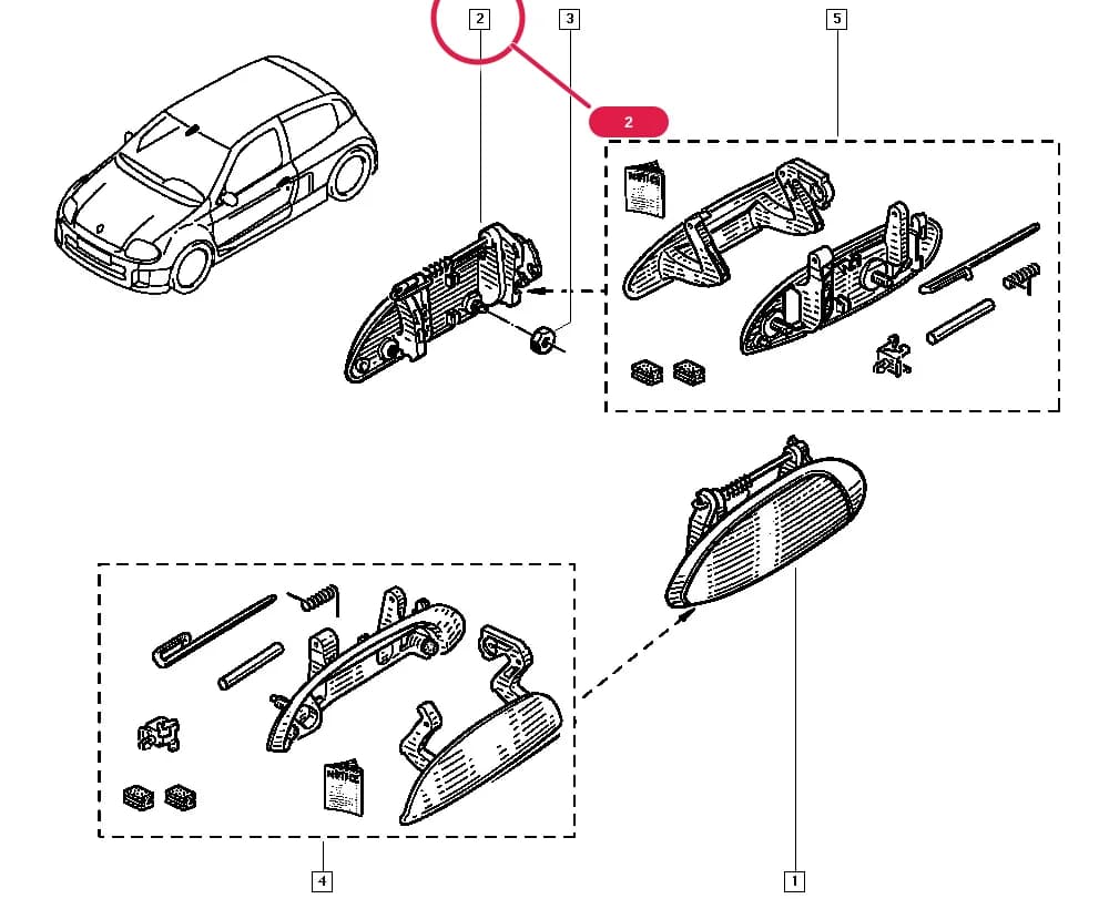 CB1A — Bodywork › 50 Mechanisms / External door handles