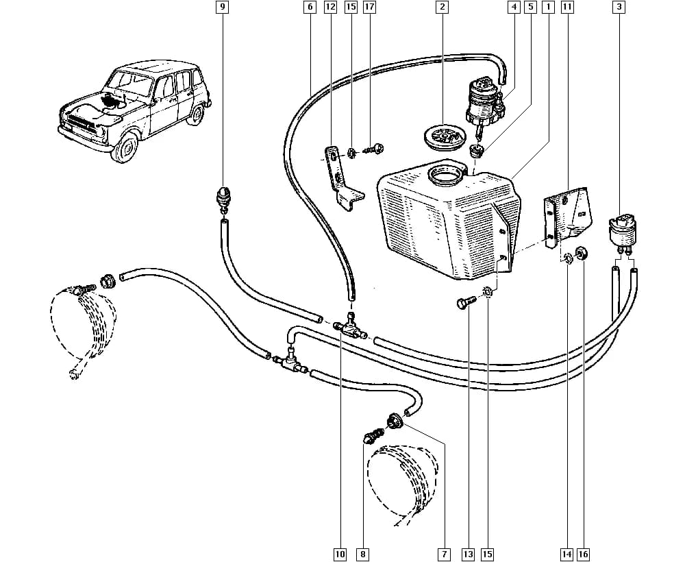 1123 — Upholstery - Electricity › 86 Accessory switch - Radio pre-equipment - Washer reservoir / Screen washer reservoir