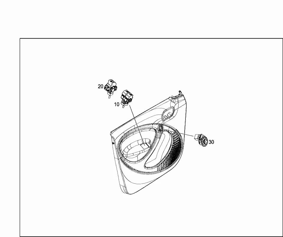 PUSH-BUTTON SWITCHCO-DRIVER'S DOOR WINDOW REGULATOR583+E56 — 453.041 — 82 ELECTRICAL SYSTEM › 064 SWITCH IN FRONT DOOR LINING