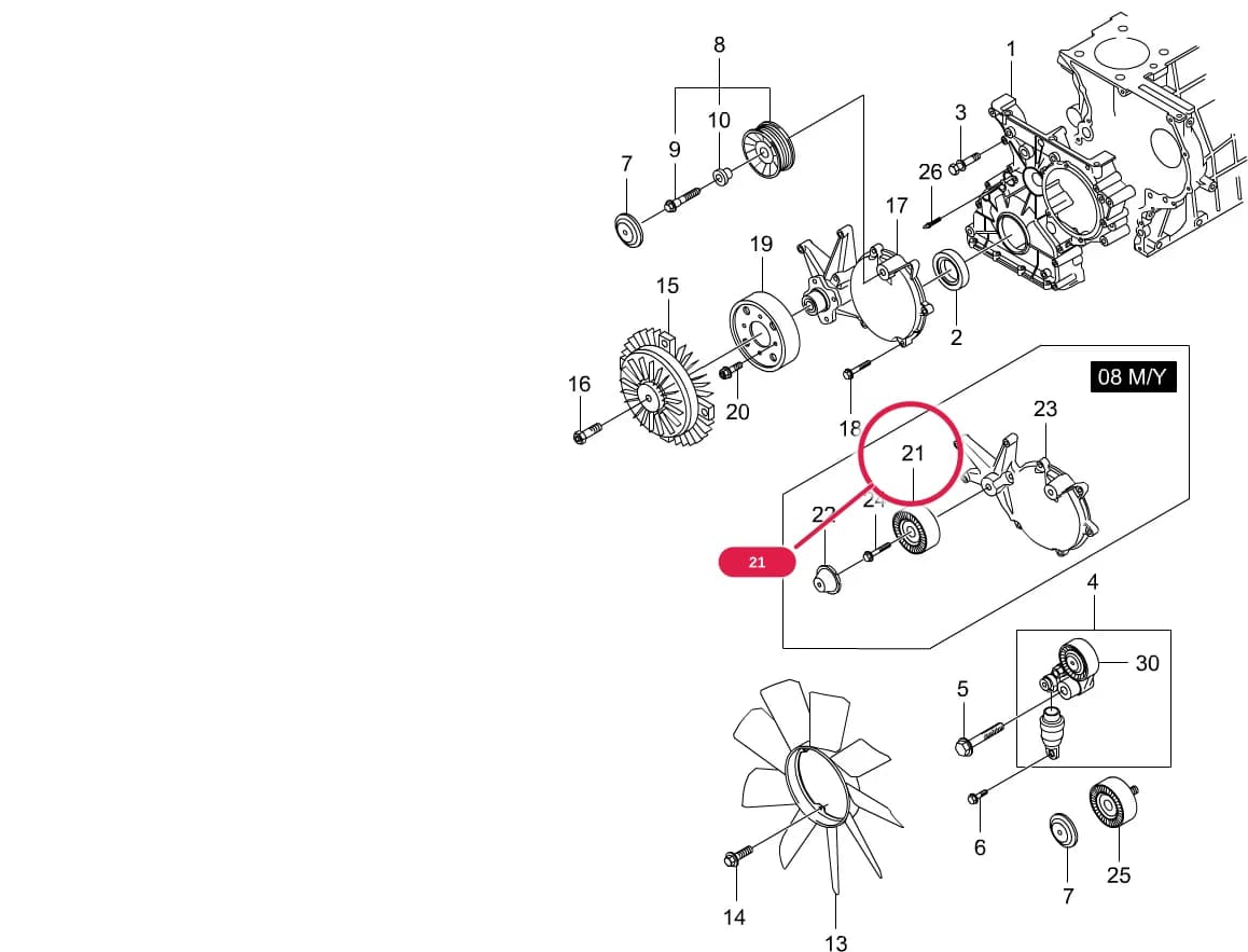 Kyron — Engine › 1333 TIMING CASE(D20,D27)